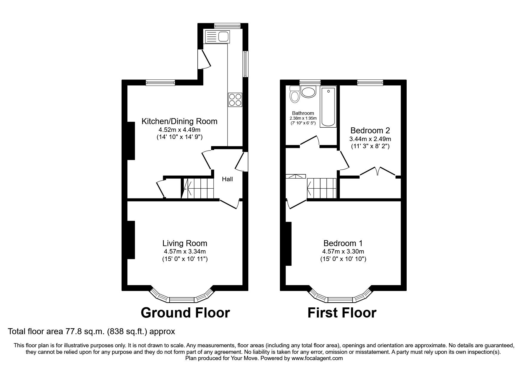 Floorplan of Semi Detached House to rent, Limehurst Road, Darlington, Durham, DL3