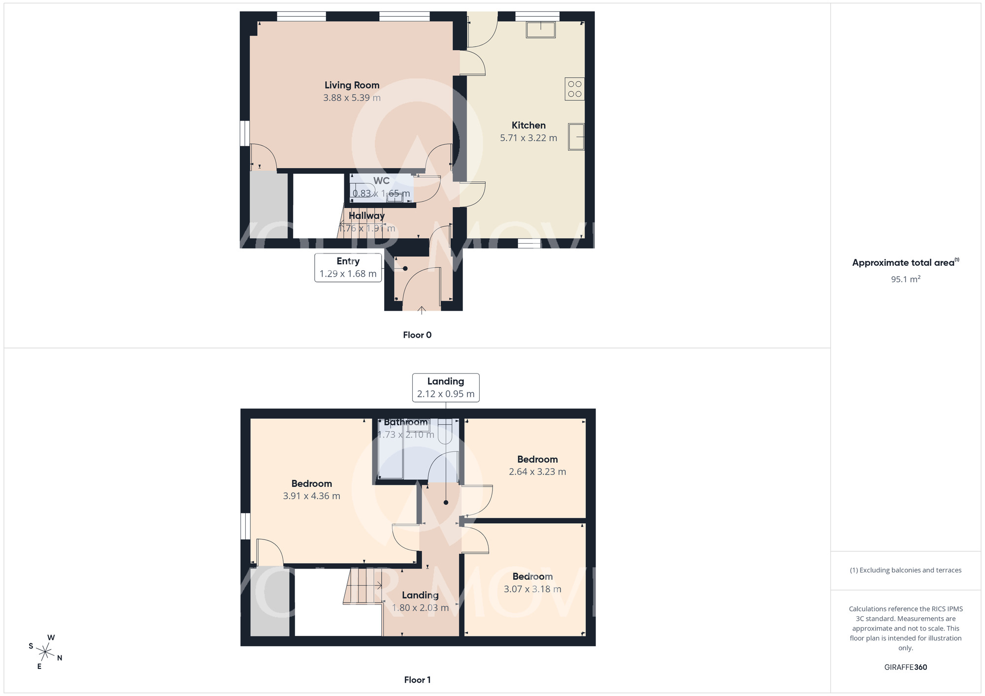 Floorplan of 3 bedroom End Terrace Property for sale, Alexander Street, Darlington, Durham, DL1