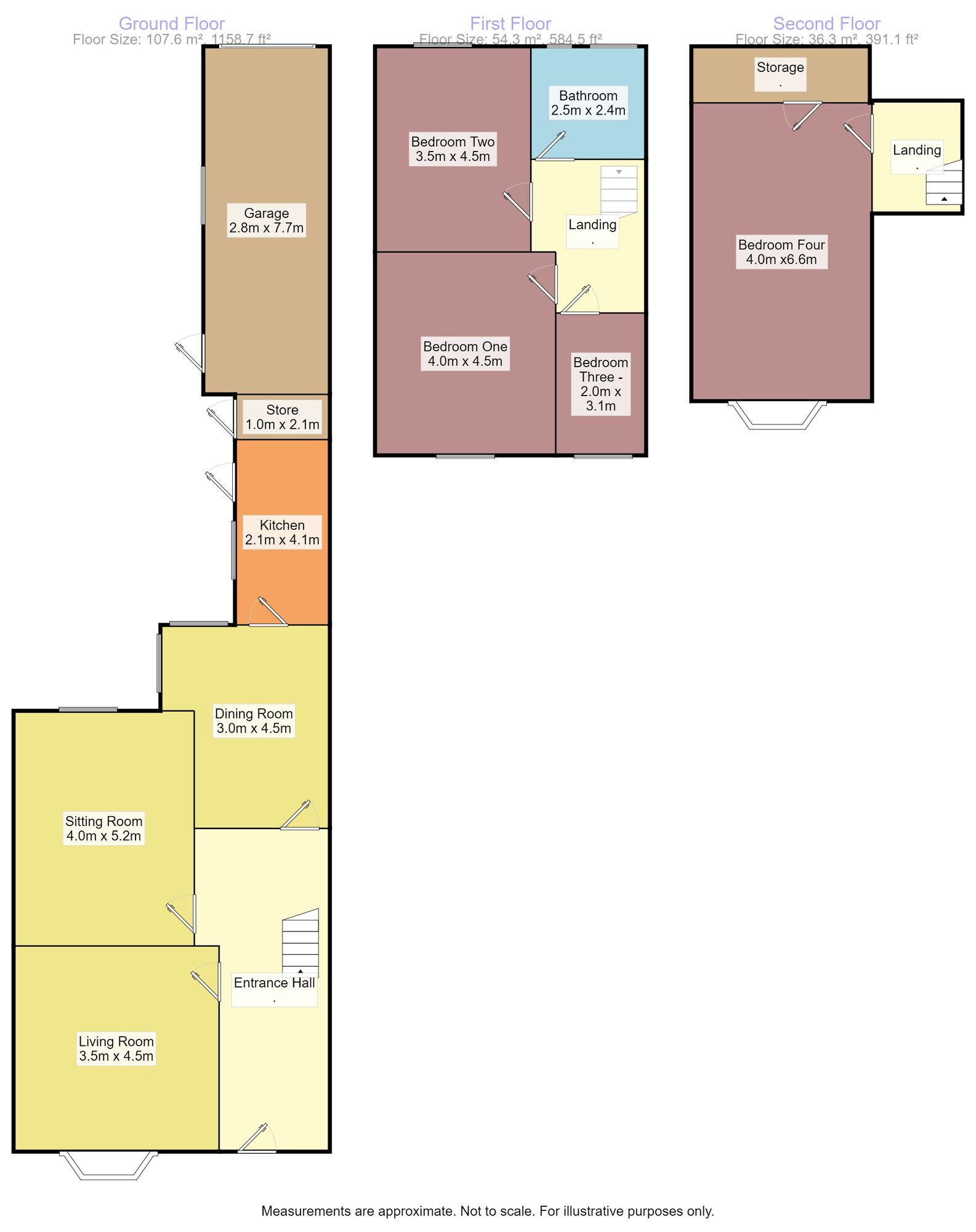 Floorplan of 4 bedroom  House for sale, Beechwood Avenue, Darlington, DL3