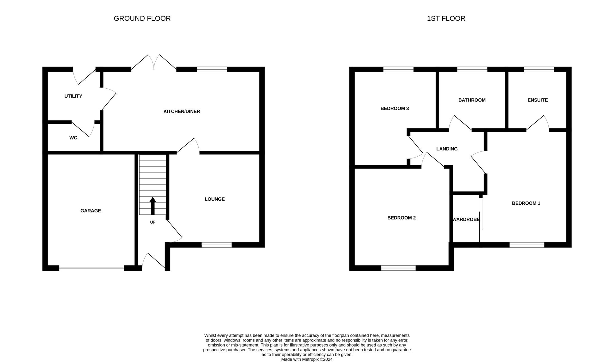 Floorplan of 3 bedroom Detached House for sale, Newmans Walk, Darlington, DL2