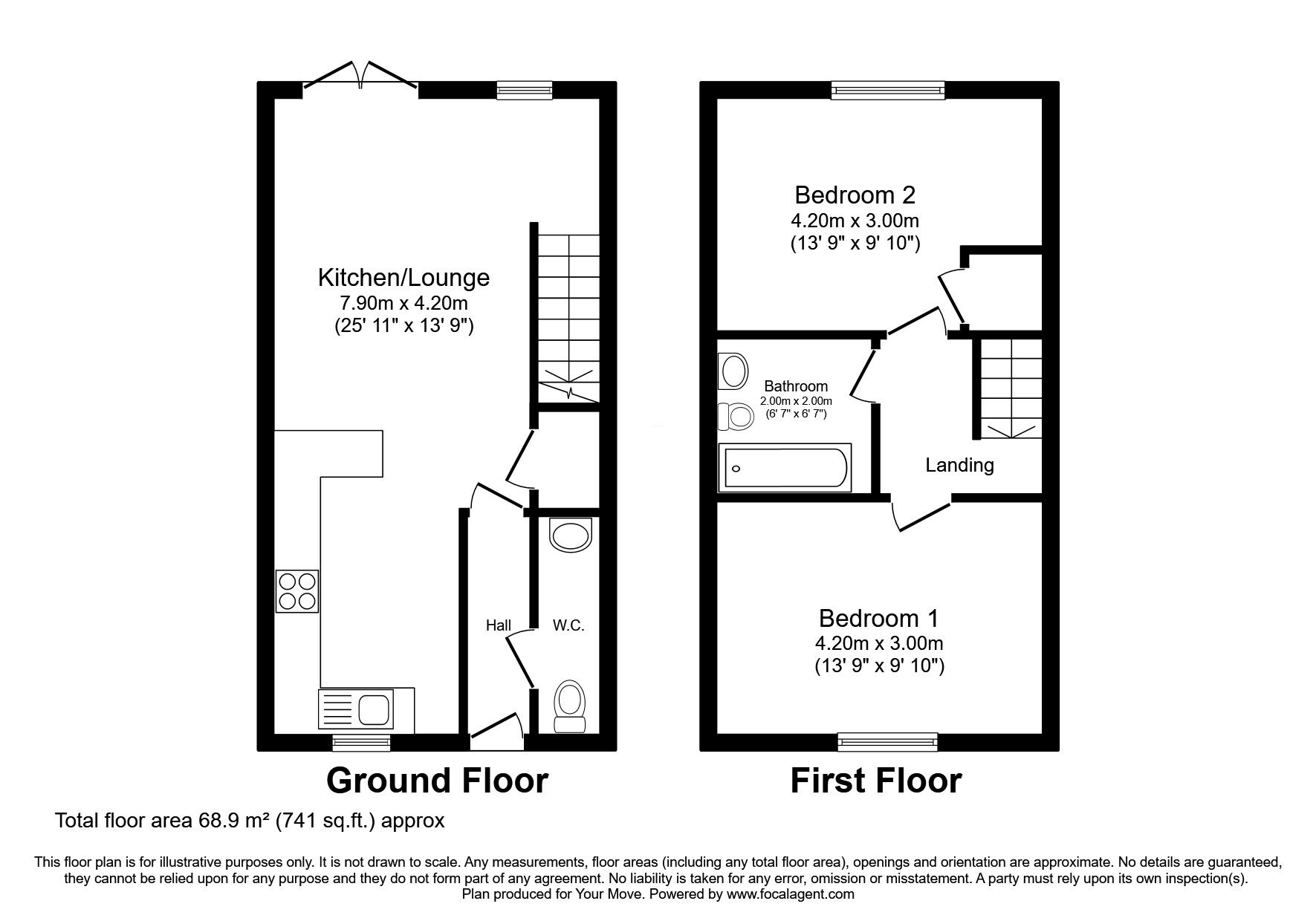 Floorplan of 2 bedroom Mid Terrace House for sale, Jeremiah Drive, Darlington, DL2