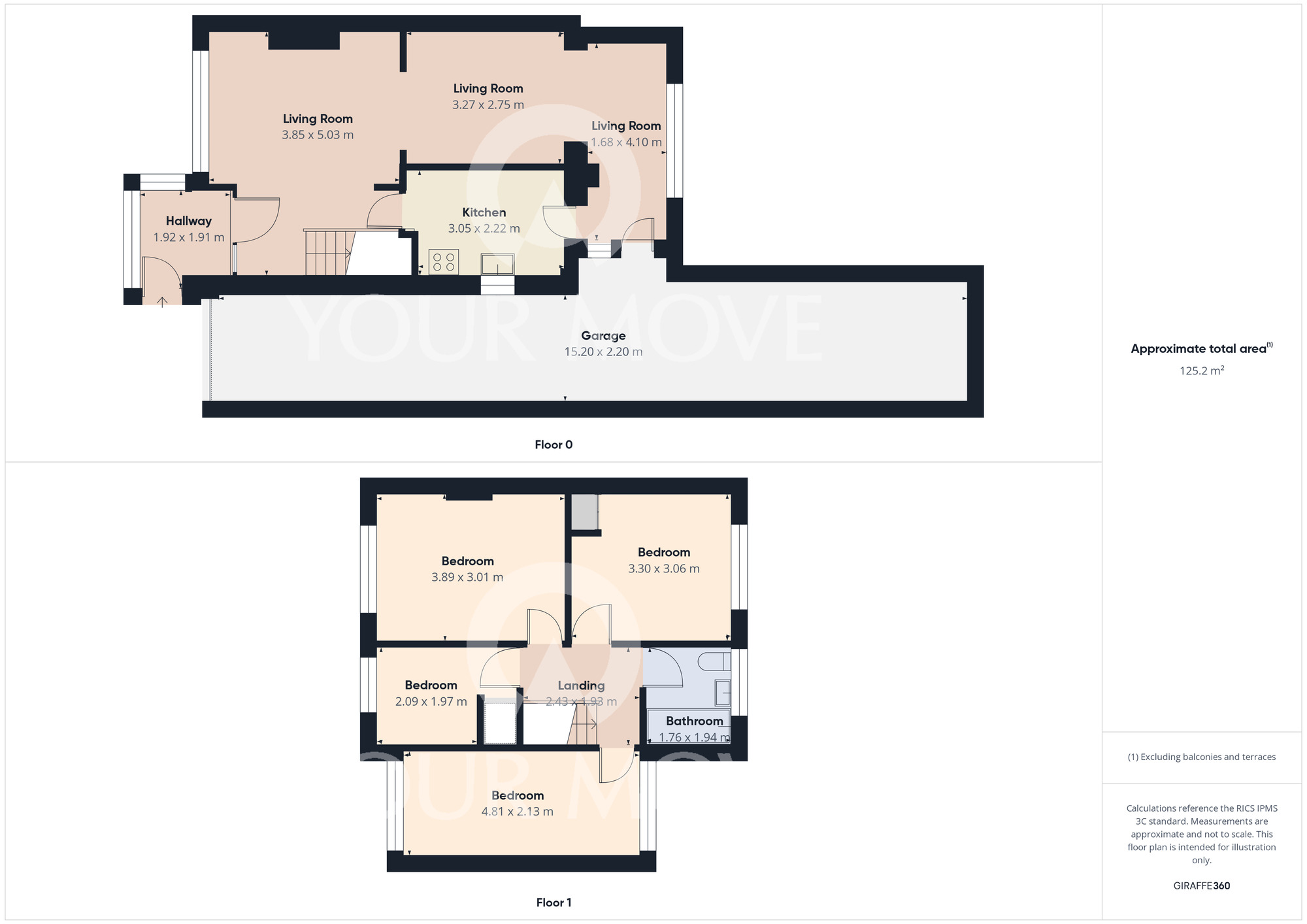 Floorplan of 4 bedroom Semi Detached House for sale, Heron Drive, Darlington, Durham, DL1