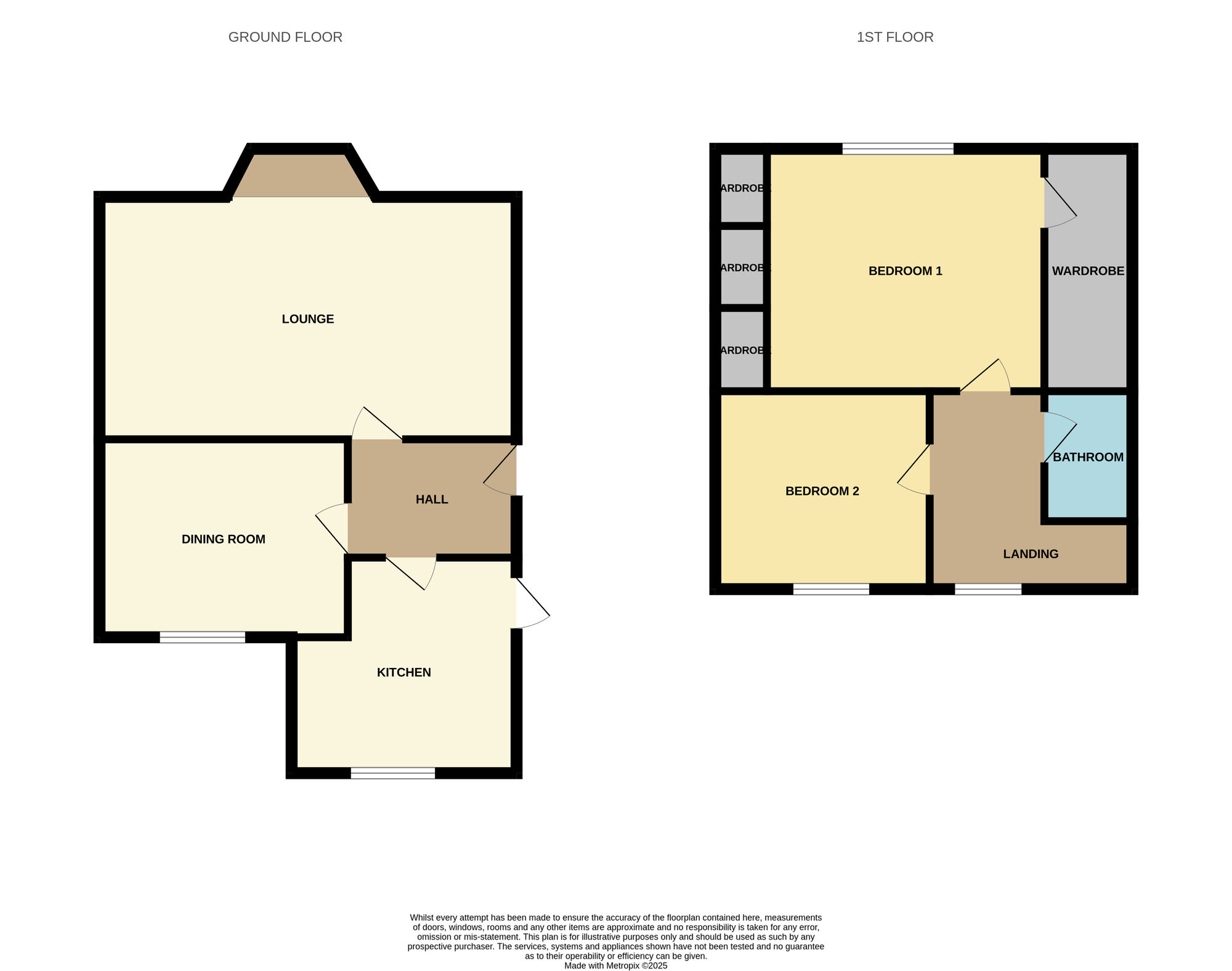 Floorplan of 2 bedroom Semi Detached House for sale, Bowen Road, Darlington, Durham, DL3