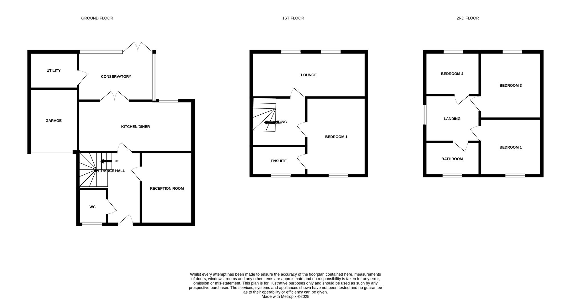 Floorplan of 4 bedroom End Terrace House for sale, Pond View, Darlington, Durham, DL1
