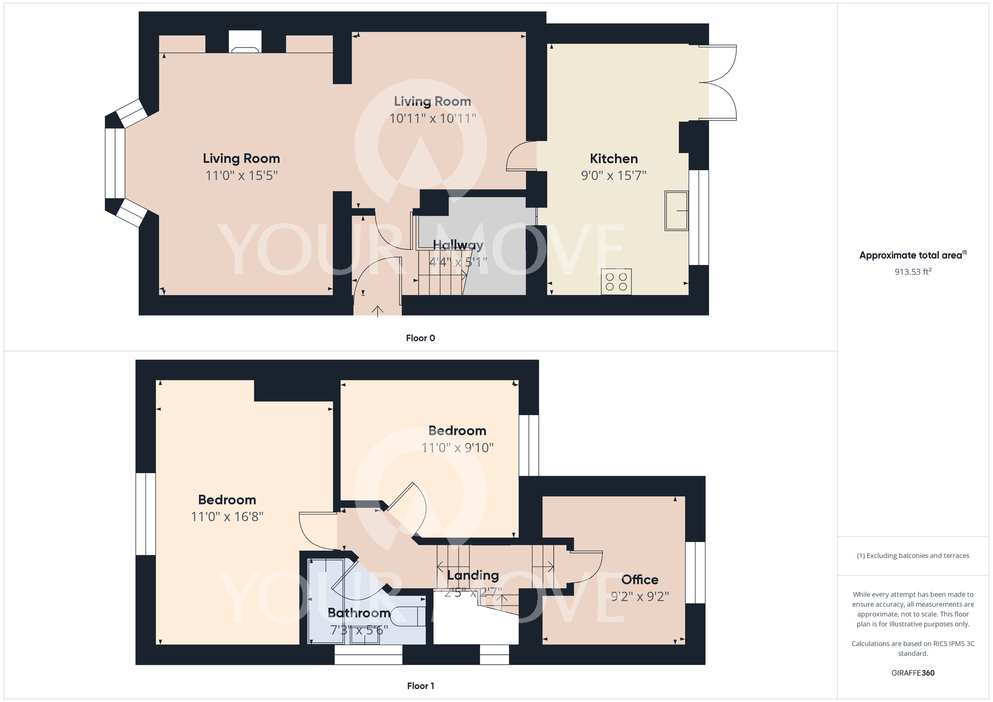 Floorplan of 3 bedroom Semi Detached House for sale, Worton Drive, Darlington, DL1