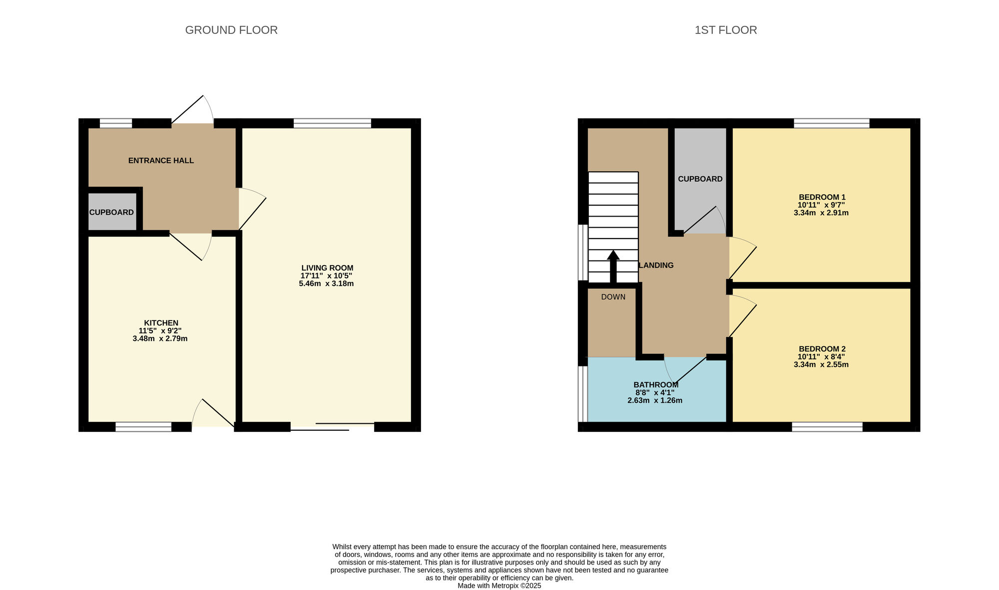 Floorplan of 2 bedroom Semi Detached House for sale, Firthmoor Crescent, Darlington, Durham, DL1