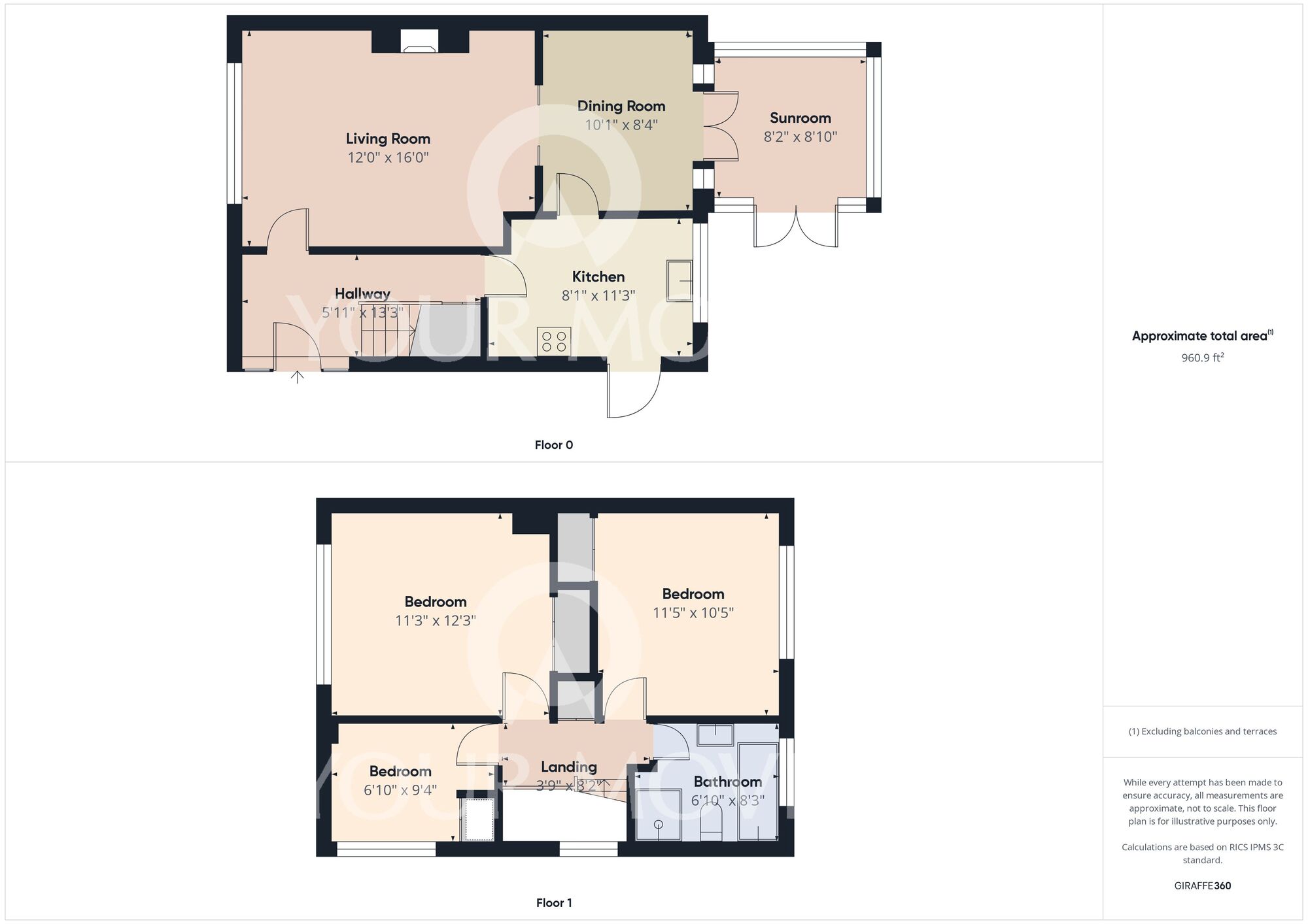 Floorplan of 3 bedroom Semi Detached House for sale, Lazenby Crescent, Darlington, Durham, DL3