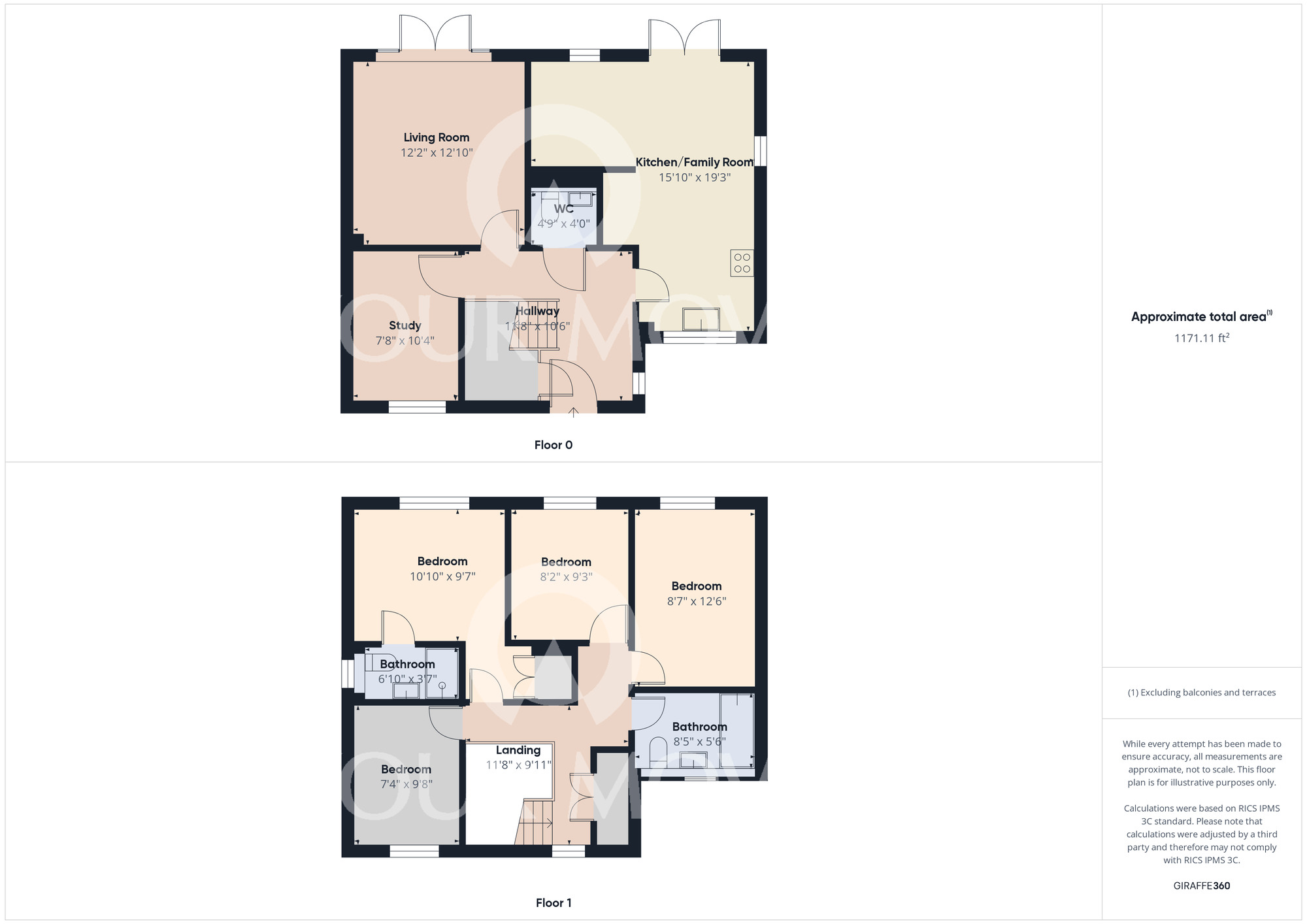 Floorplan of 4 bedroom Detached House for sale, Killhope Crescent, Darlington, Durham, DL2