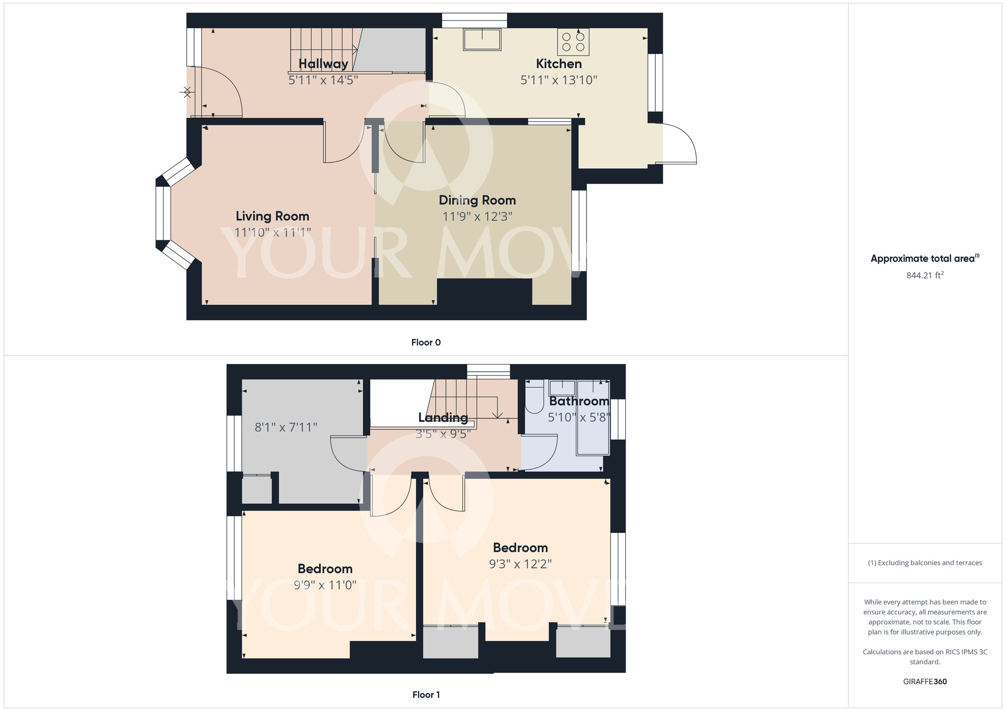 Floorplan of 3 bedroom Semi Detached House for sale, Bates Avenue, Darlington, Durham, DL3