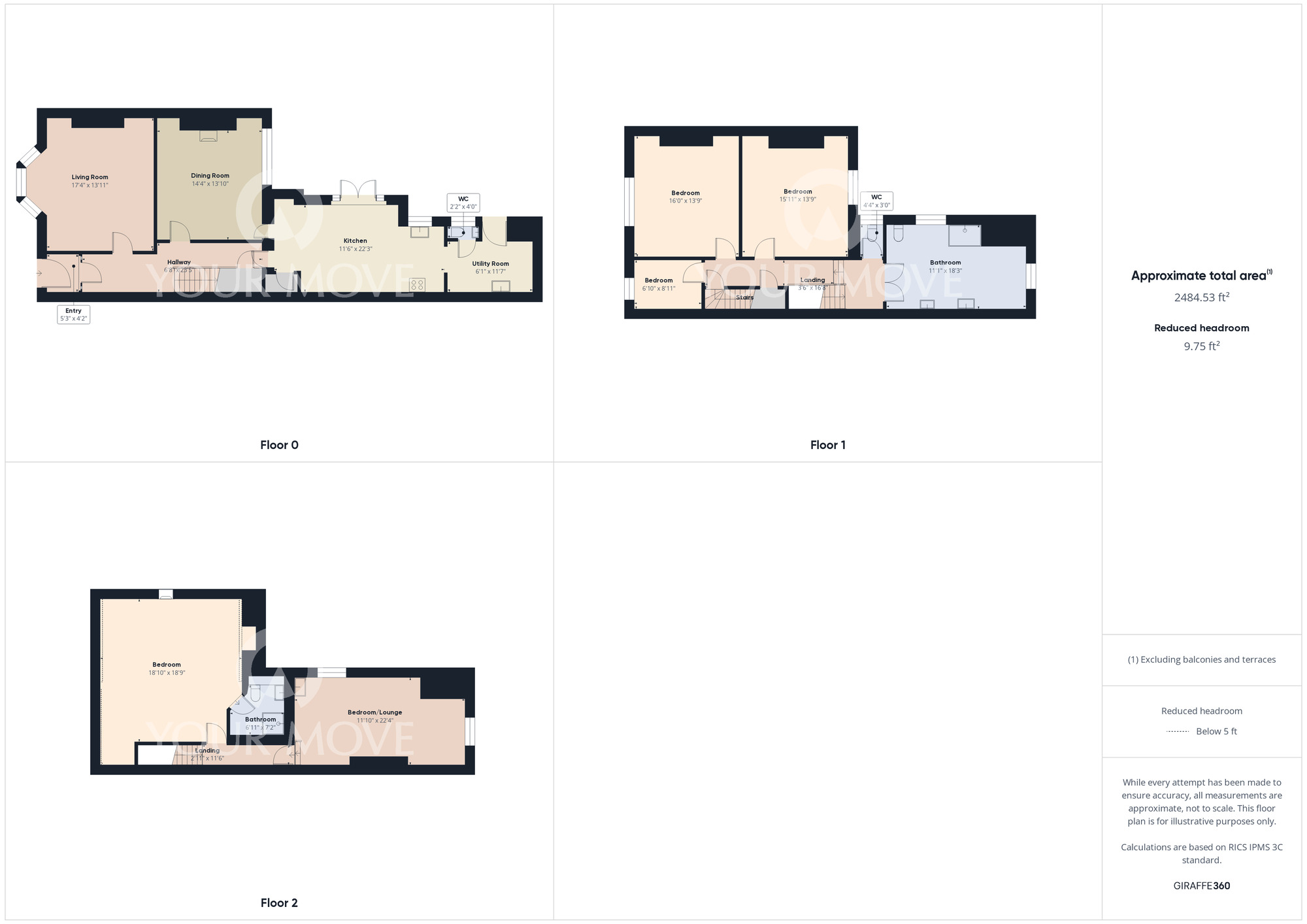 Floorplan of 5 bedroom Mid Terrace House for sale, Victoria Avenue, Bishop Auckland, Durham, DL14