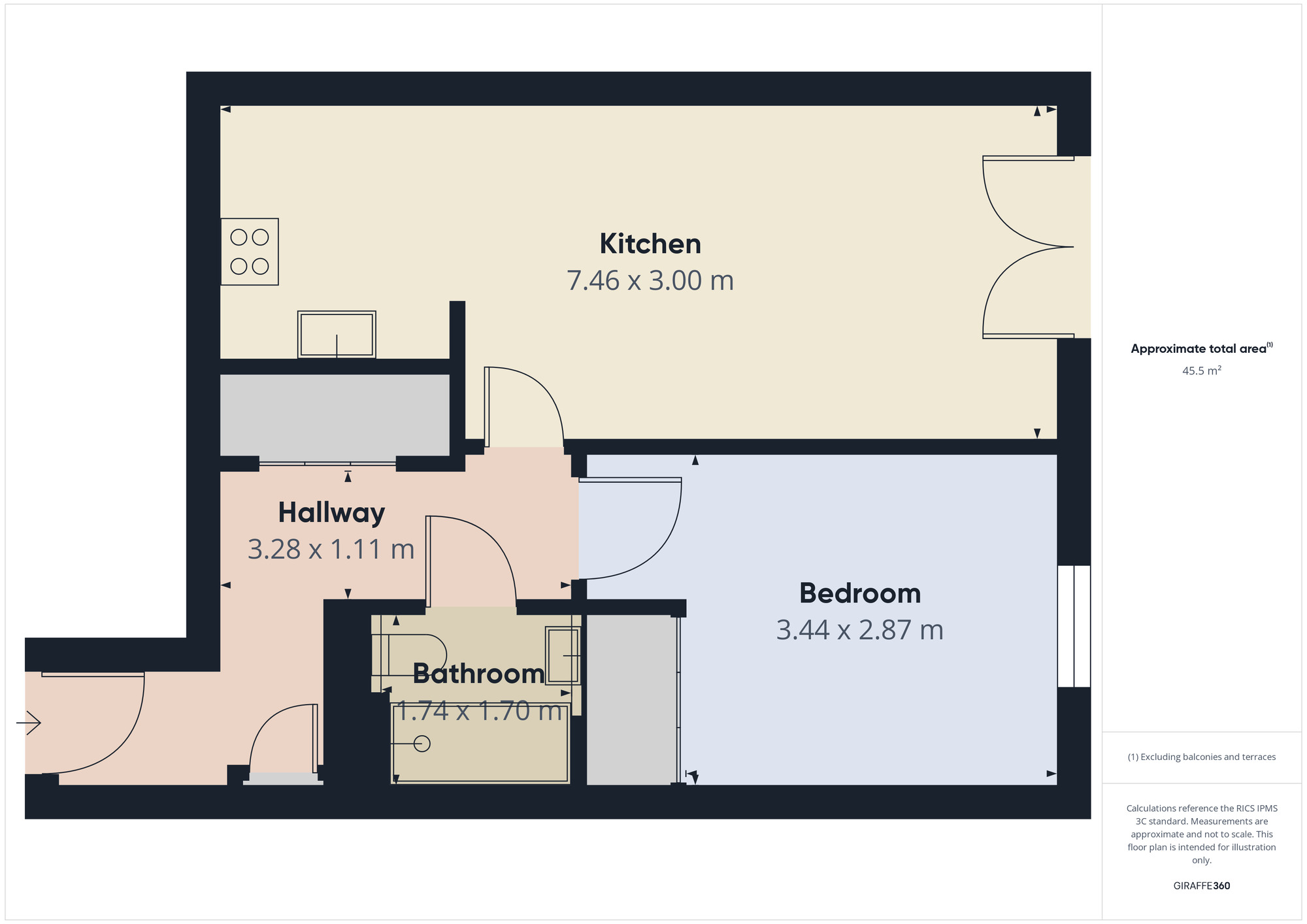 Floorplan of 1 bedroom  Flat to rent, Carmel Road North, Darlington, Durham, DL3