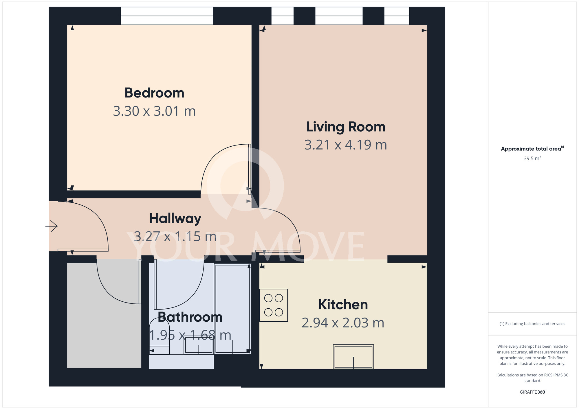 Floorplan of 1 bedroom  Flat for sale, Lowther Drive, Darlington, Durham, DL1