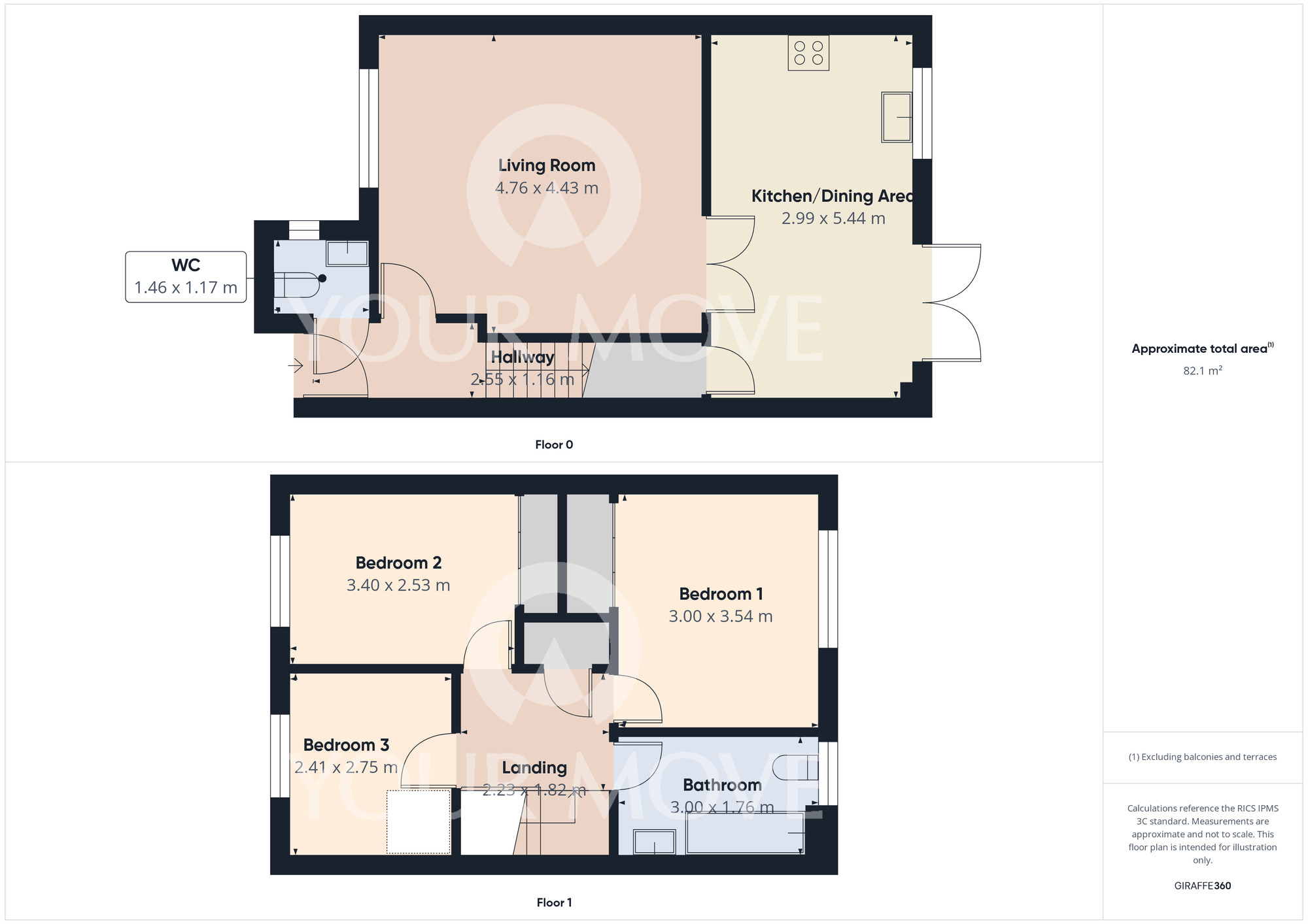 Floorplan of 3 bedroom Mid Terrace House for sale, Timothy Hackworth Drive, Darlington, Durham, DL2