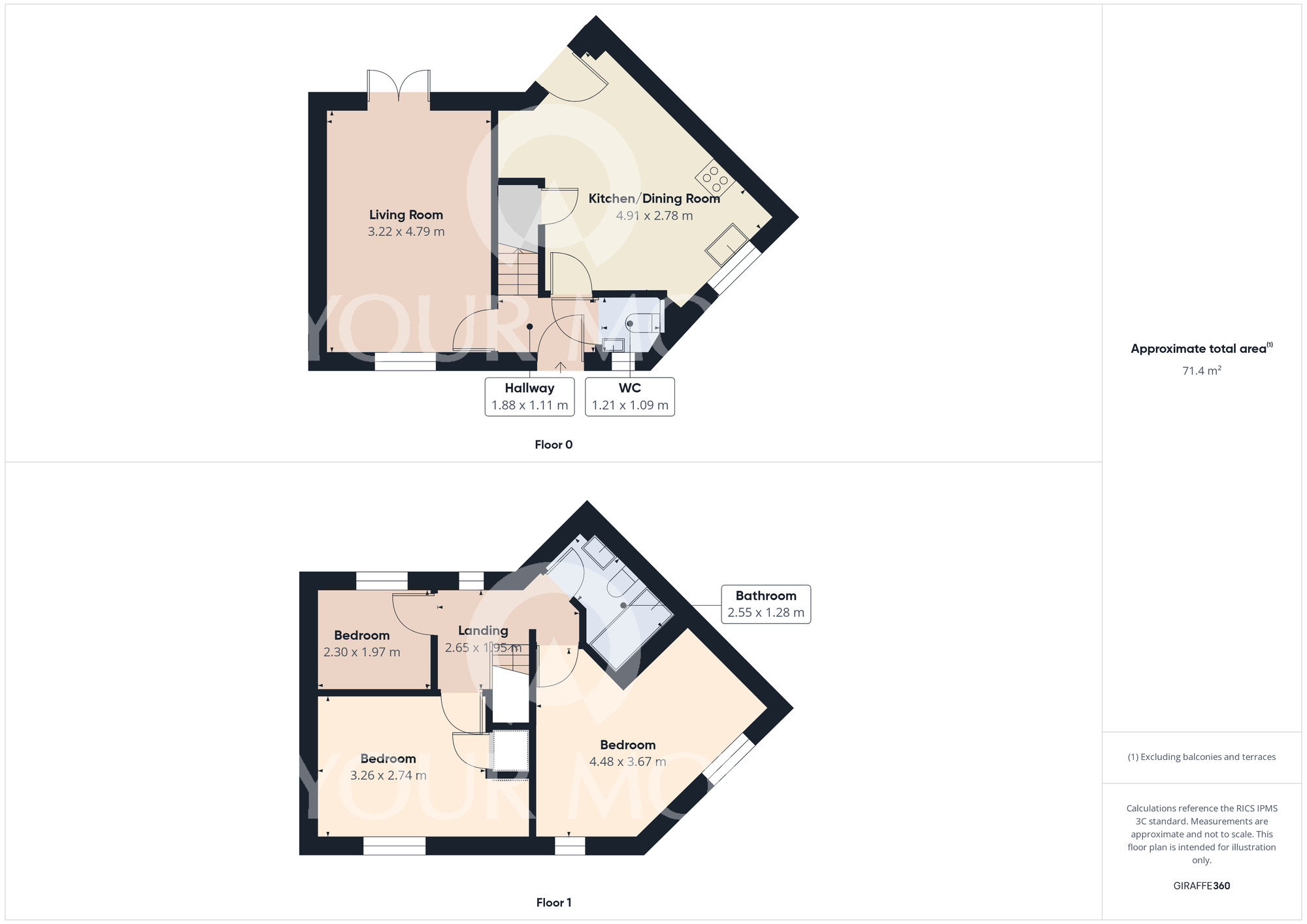 Floorplan of 3 bedroom Semi Detached House for sale, Wellhouse Road, Newton Aycliffe, Durham, DL5