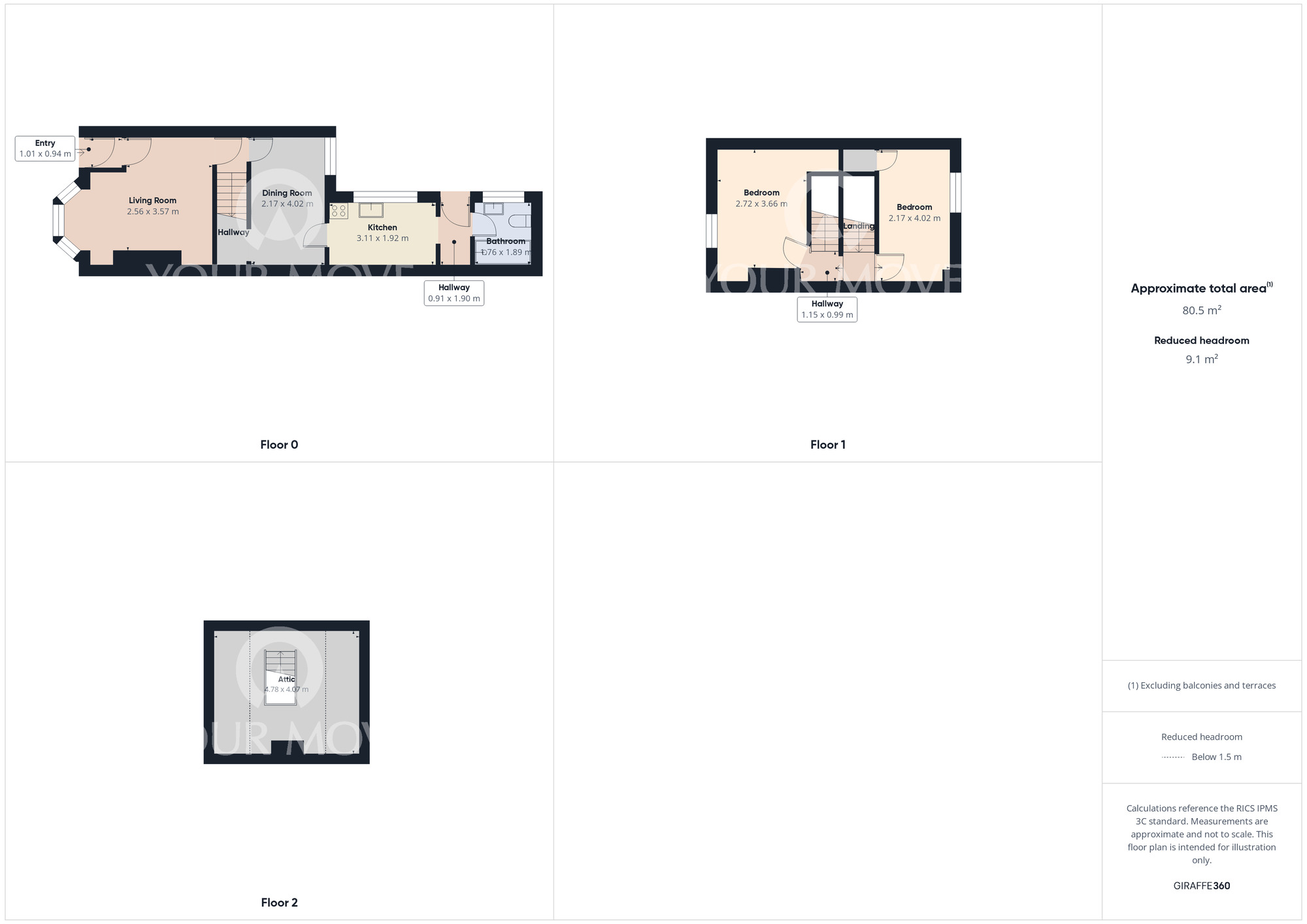 Floorplan of 2 bedroom Mid Terrace House for sale, Wolsingham Terrace, Darlington, Durham, DL1