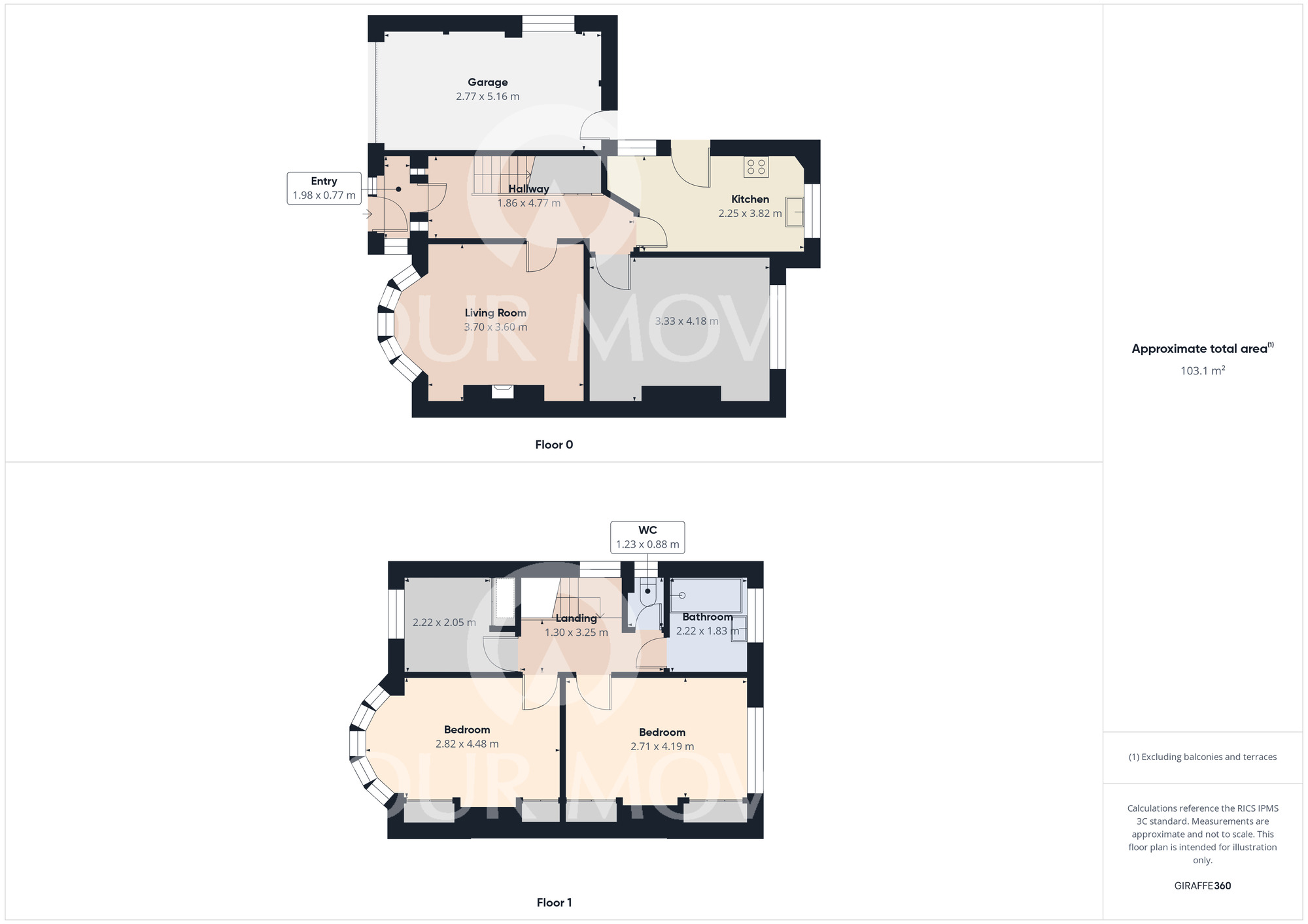 Floorplan of 3 bedroom Semi Detached House for sale, Greenmount Road, Darlington, Durham, DL3