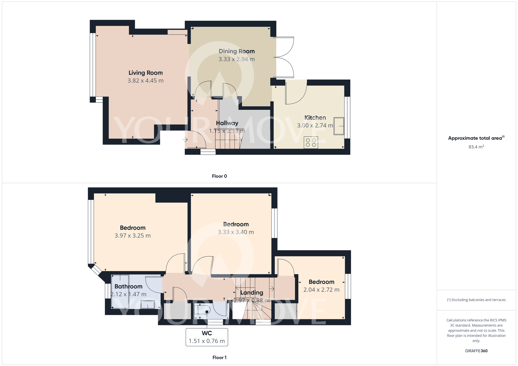 Floorplan of 3 bedroom Semi Detached House for sale, Mallard Road, Darlington, Durham, DL1
