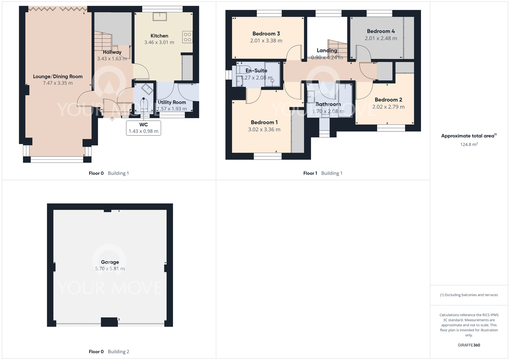 Floorplan of 4 bedroom Detached House for sale, Paddock Close, Chilton, Durham, DL17