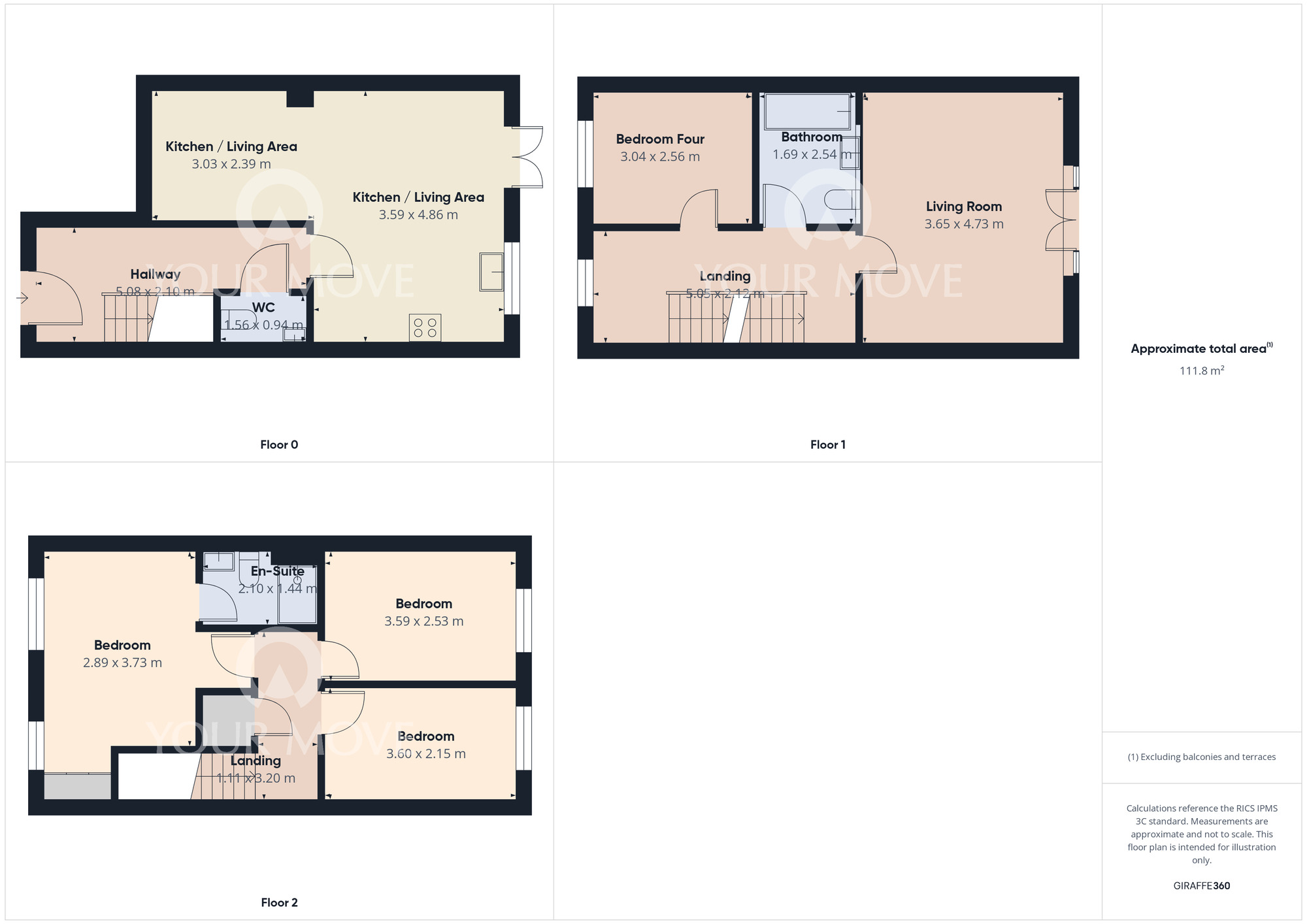 Floorplan of 4 bedroom Semi Detached House for sale, Baldwin Lane, Darlington, Durham, DL1