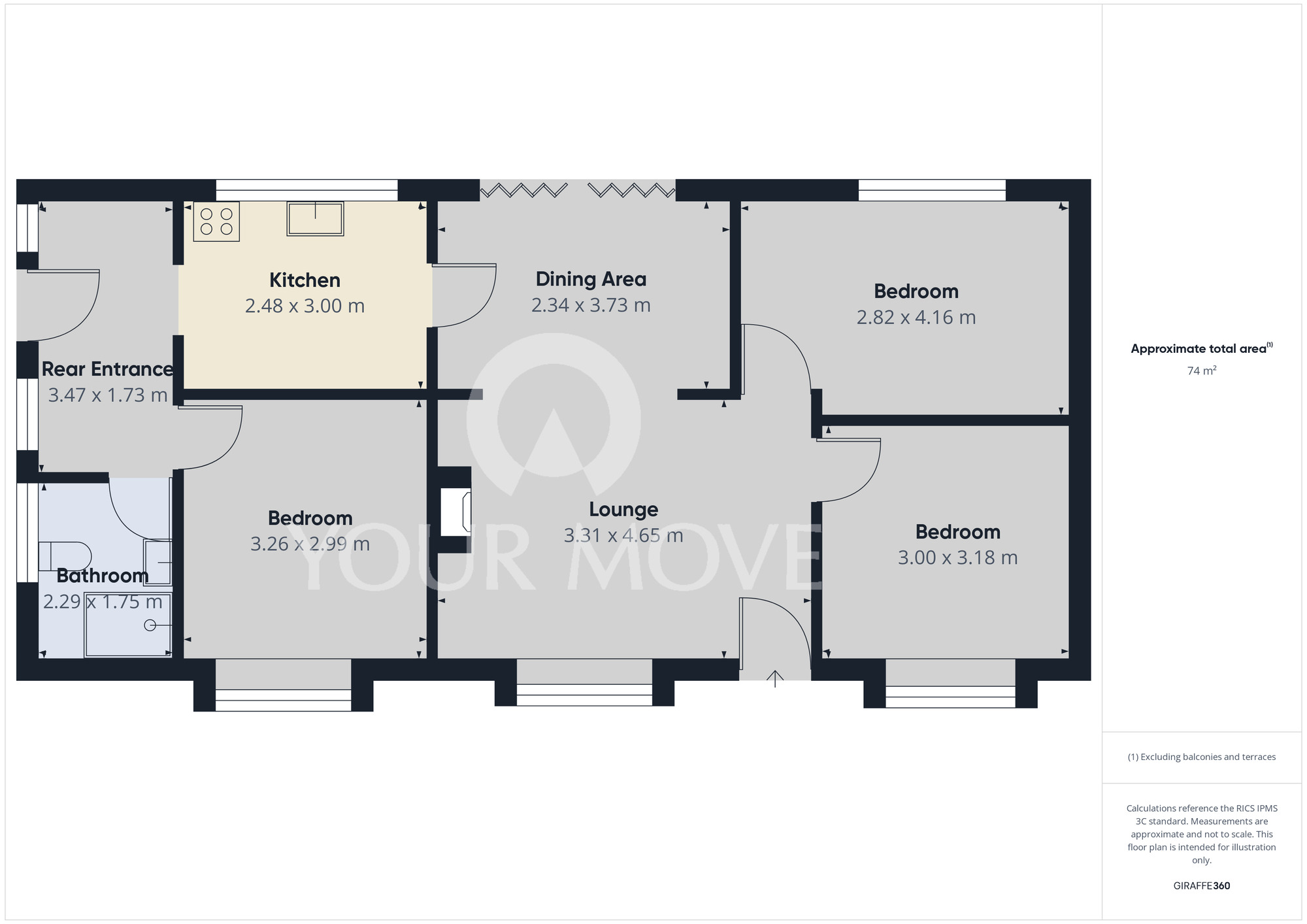 Floorplan of 3 bedroom Detached Bungalow for sale, Hillhouse Lane, Sadberge, Durham, DL2