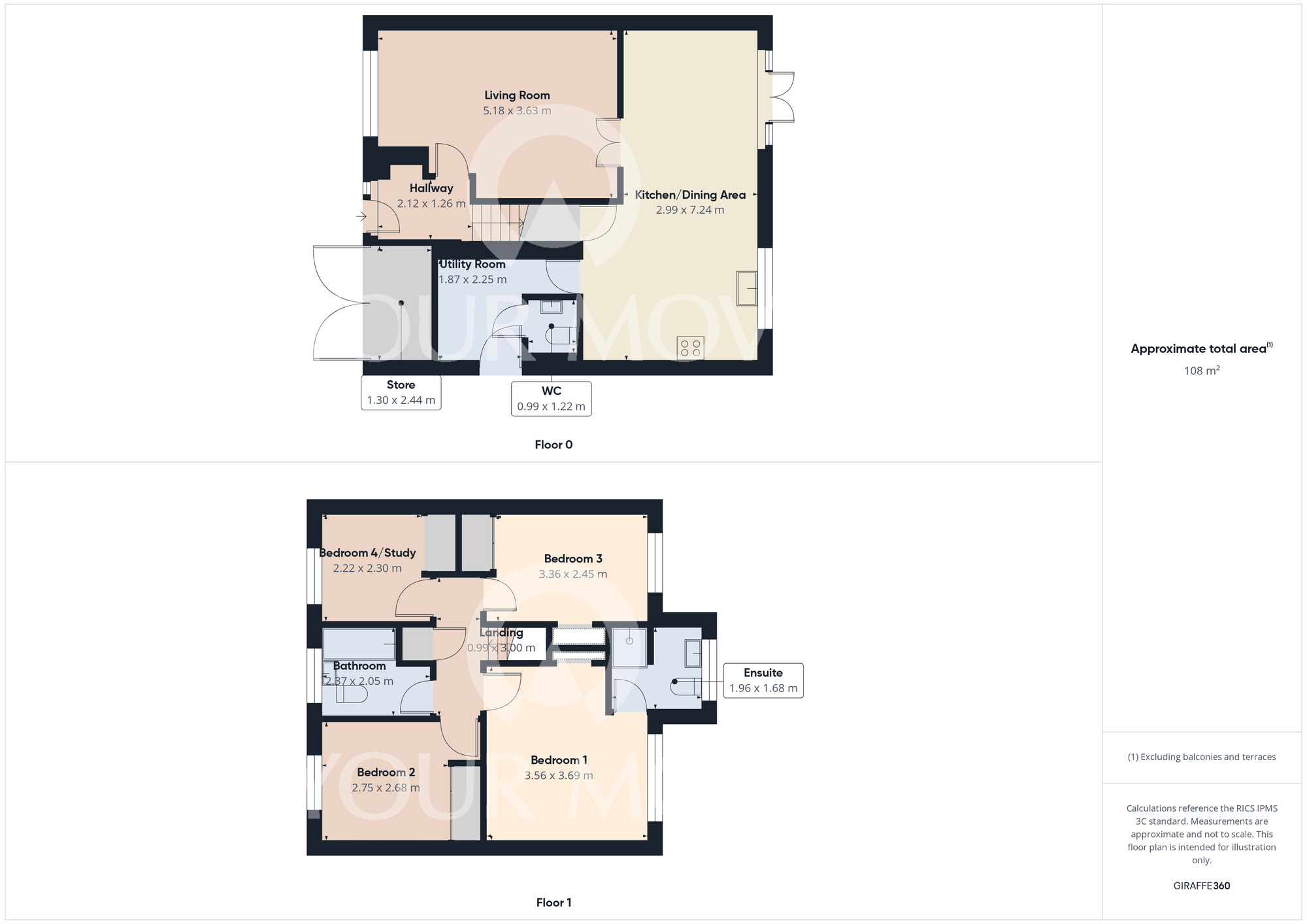 Floorplan of 4 bedroom Detached House for sale, Lady Kathryn Grove, Darlington, Durham, DL3
