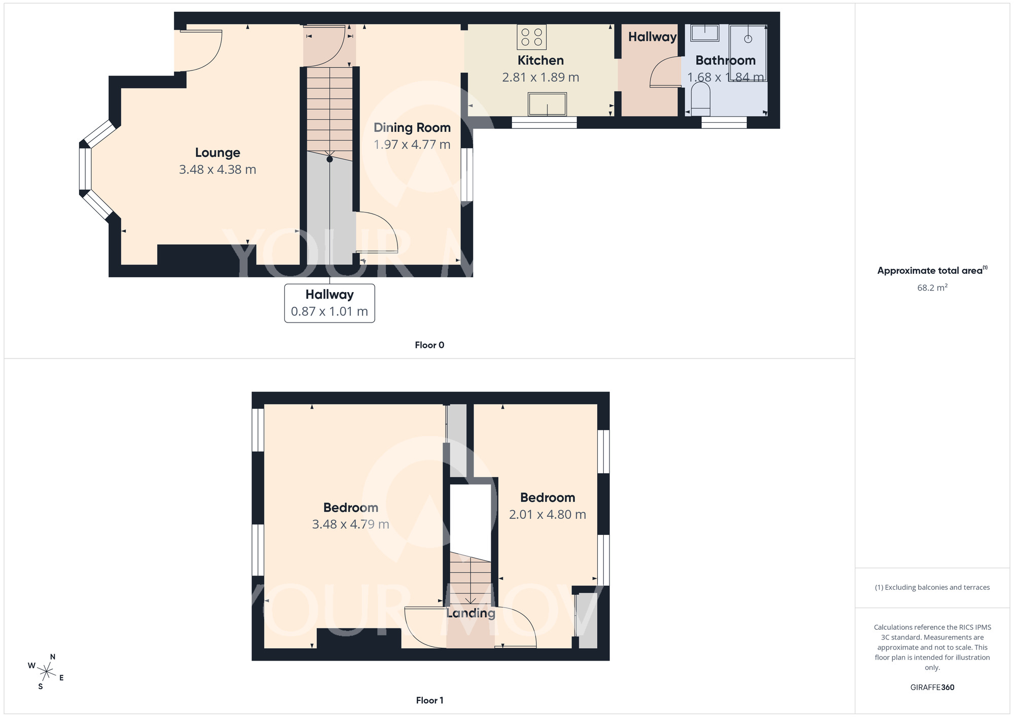 Floorplan of 2 bedroom Mid Terrace House to rent, Vaughan Street, Darlington, Durham, DL3