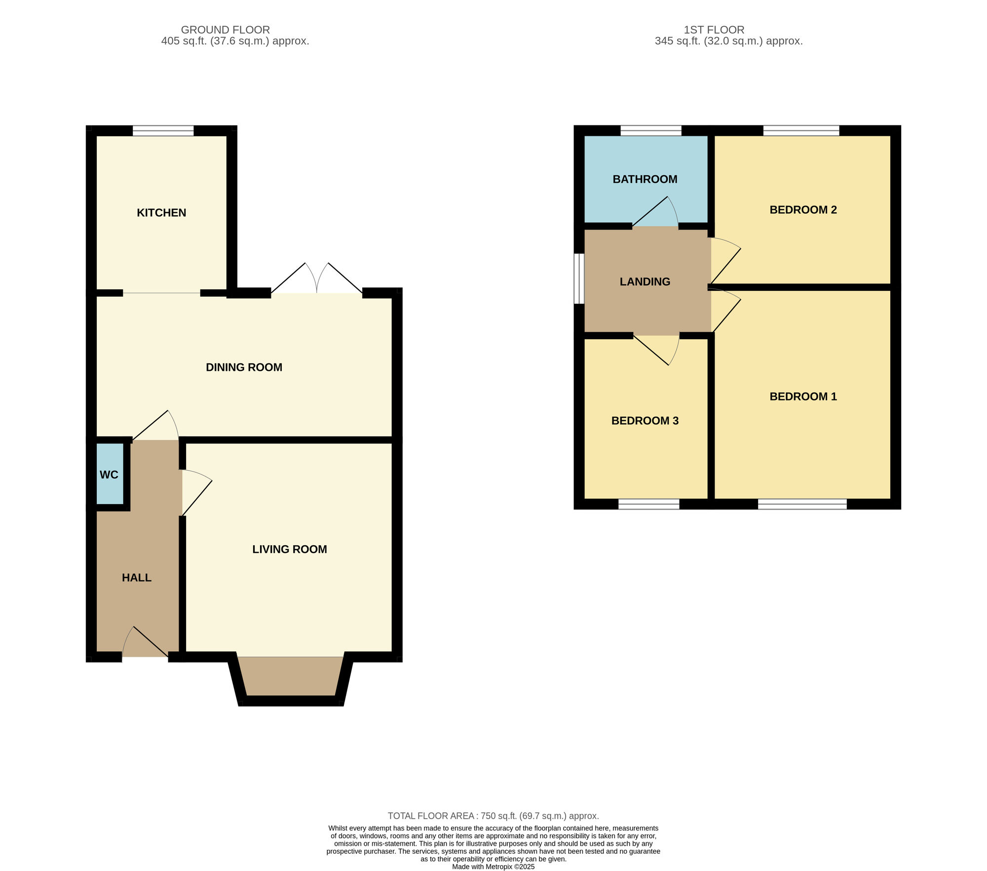 Floorplan of 3 bedroom Semi Detached House for sale, North Road, Darlington, Durham, DL1