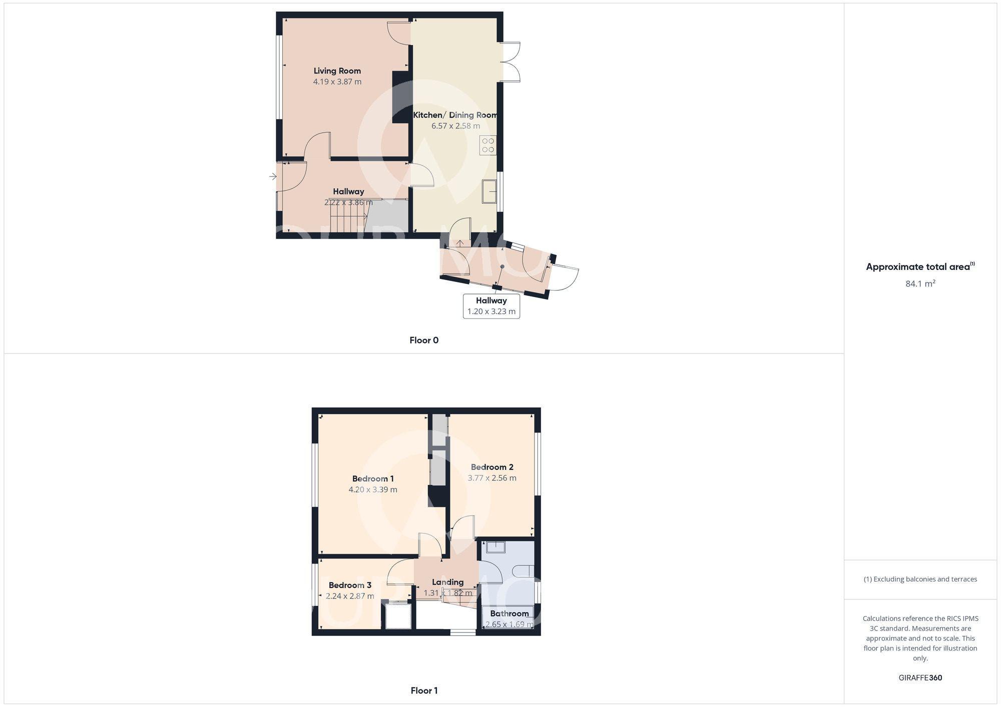 Floorplan of 3 bedroom Semi Detached House for sale, Nightingale Avenue, Darlington, Durham, DL1