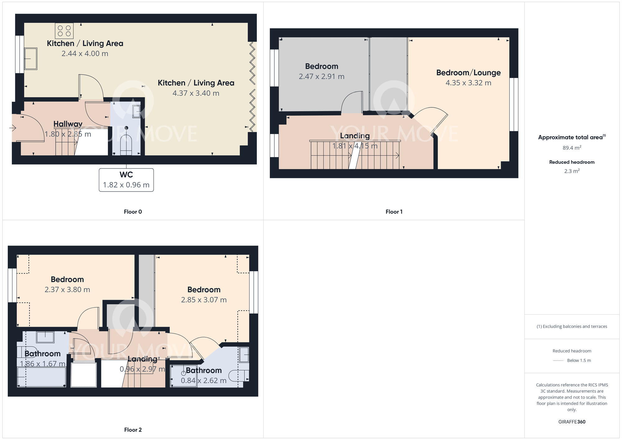 Floorplan of 4 bedroom Semi Detached House for sale, The Fairway, Darlington, Durham, DL1