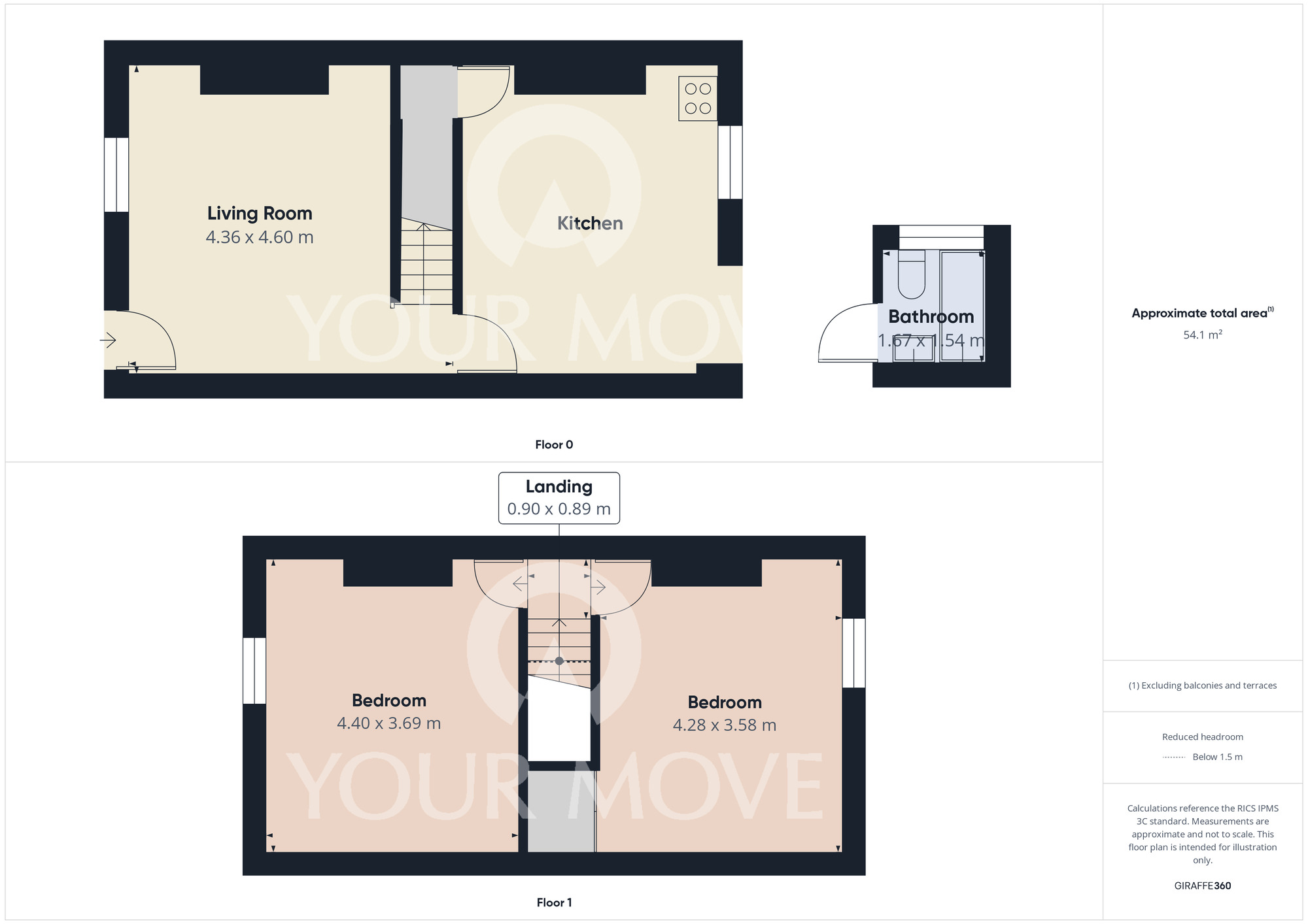 Floorplan of 2 bedroom Mid Terrace House to rent, Wales Street, Darlington, Durham, DL3