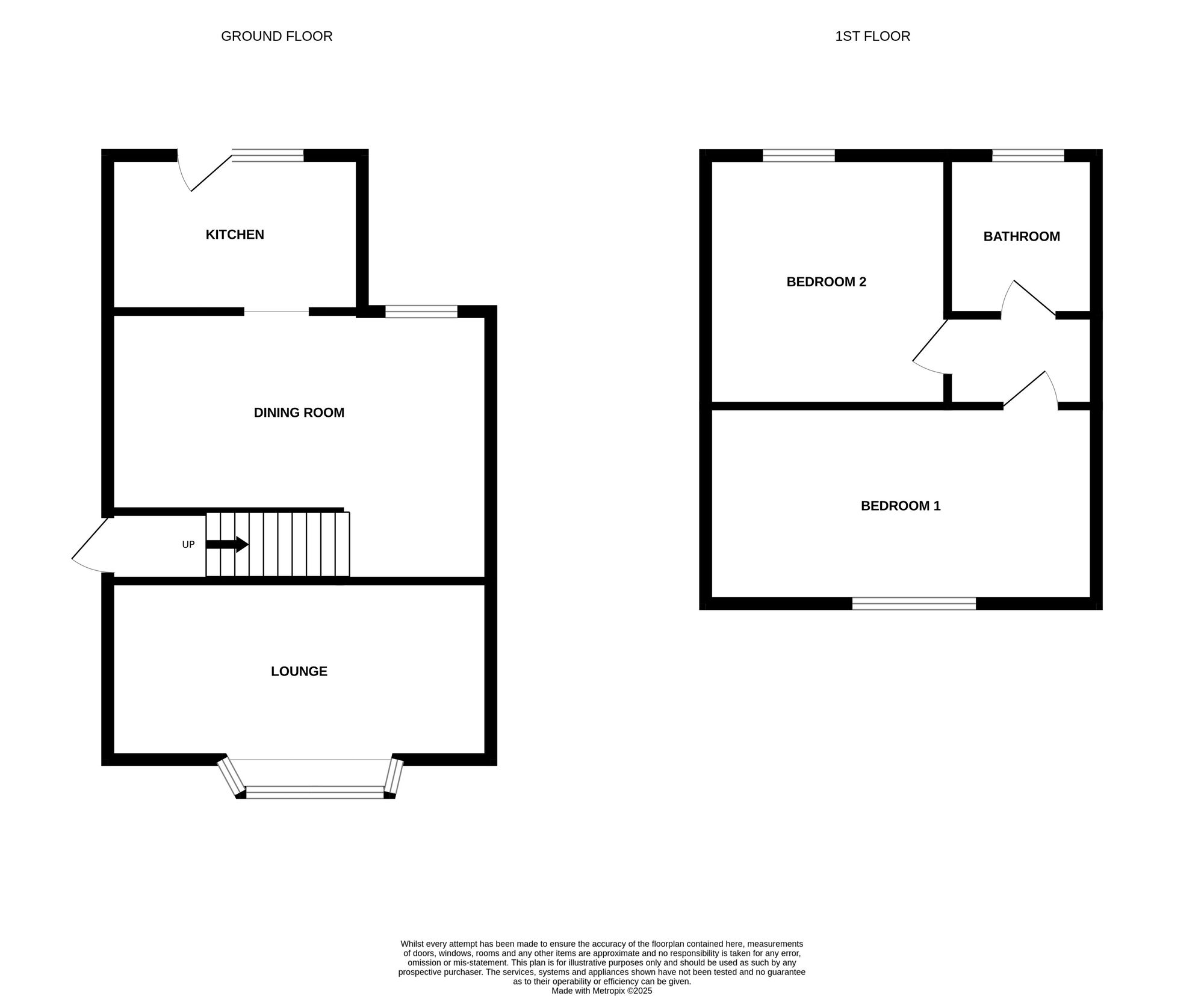 Floorplan of 2 bedroom Semi Detached House for sale, Middleham Road, Darlington, Durham, DL1