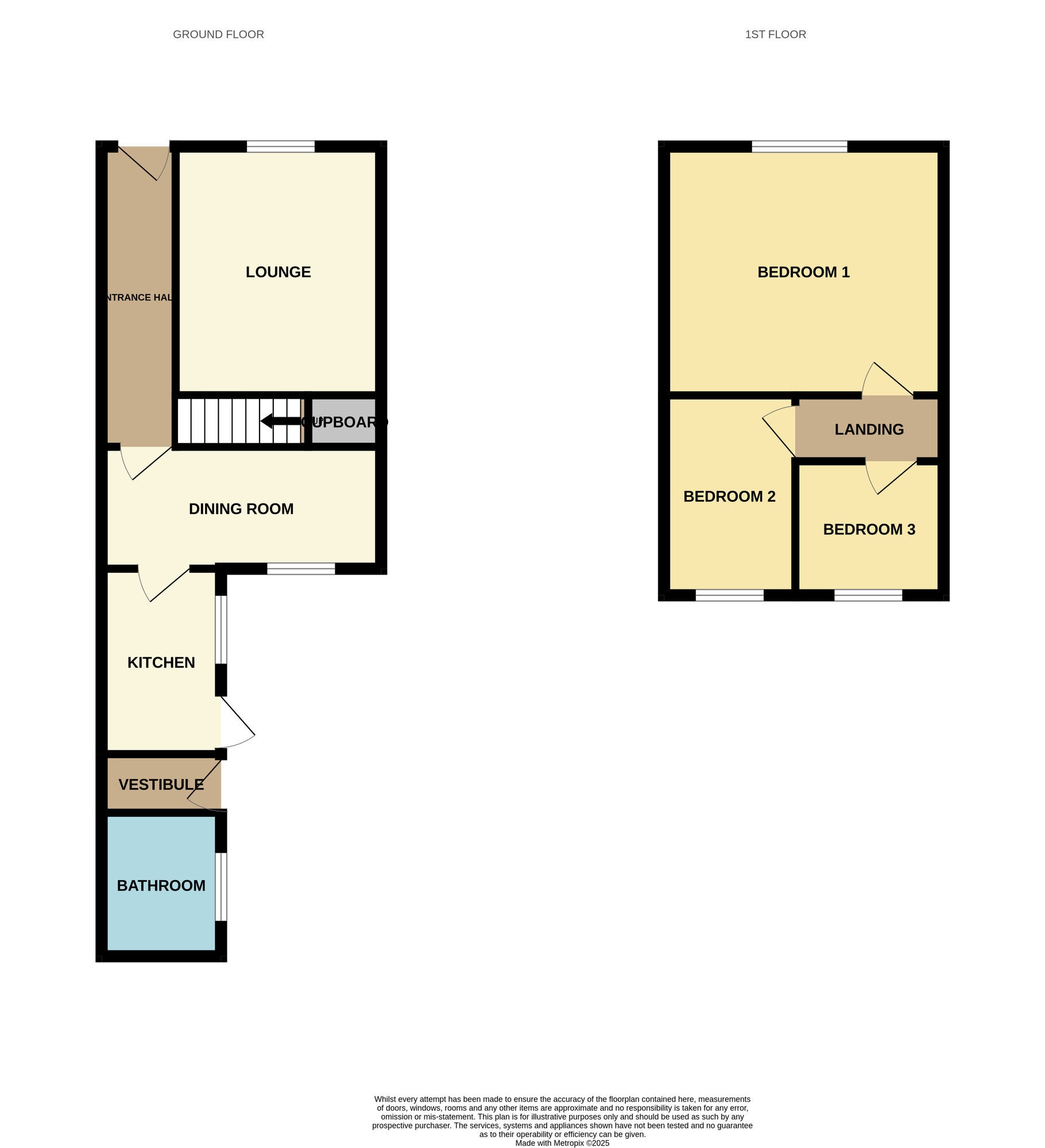 Floorplan of 3 bedroom Mid Terrace House for sale, Wales Street, Darlington, Durham, DL3