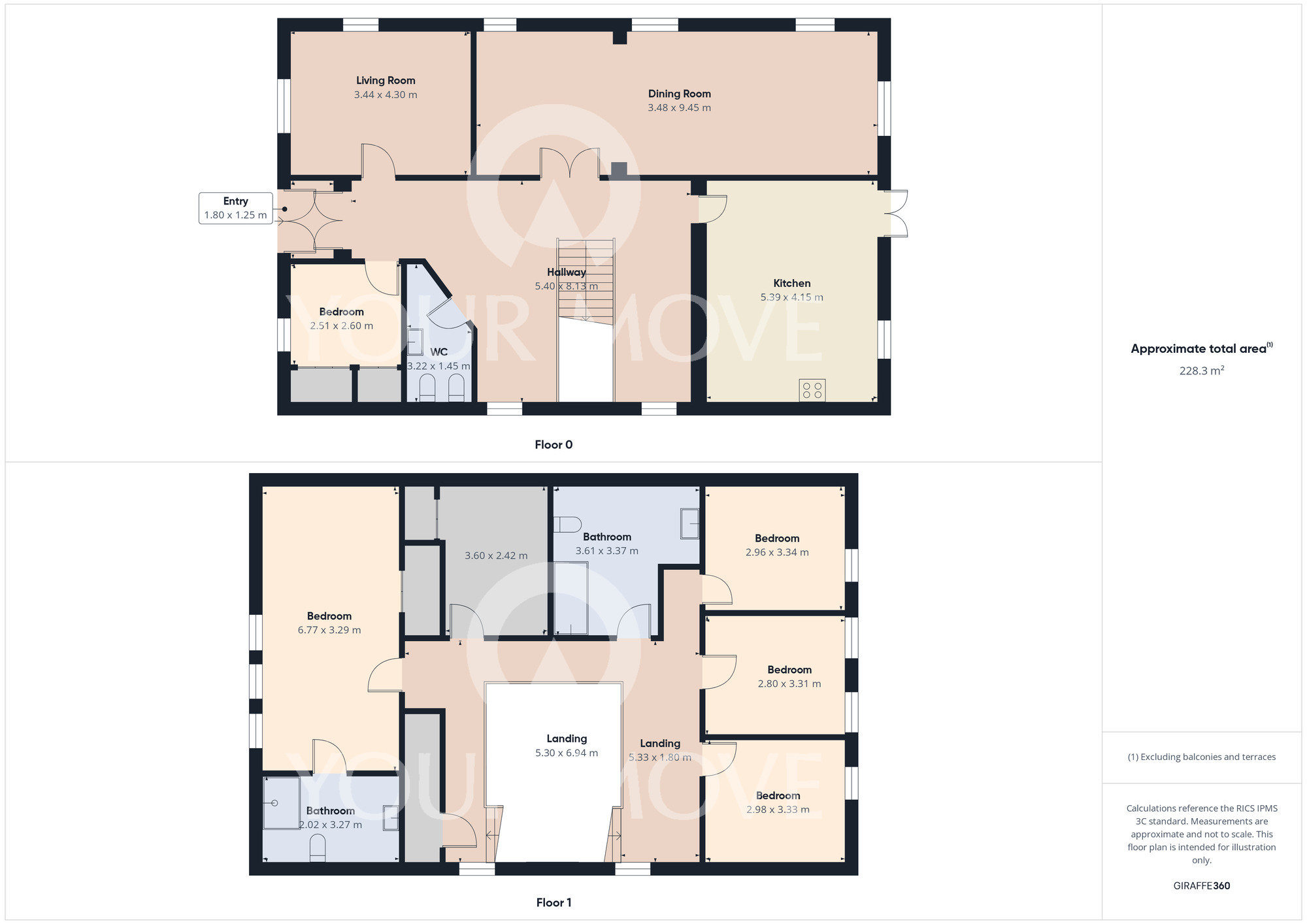 Floorplan of 5 bedroom Detached House for sale, Baxby Terrace, Hurworth Place, Durham, DL2