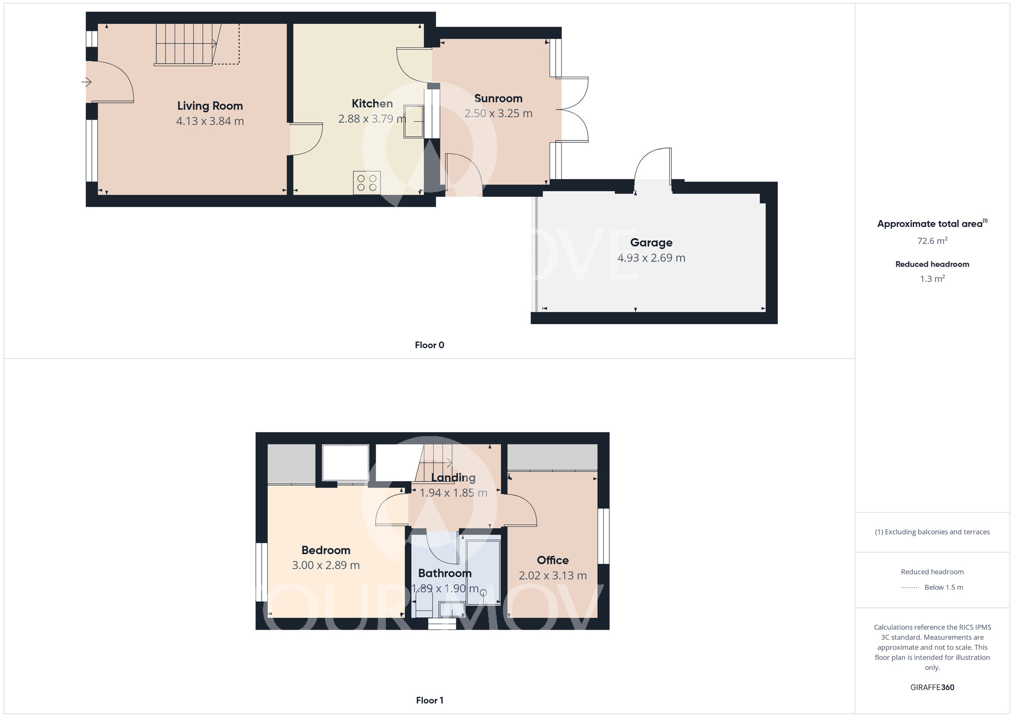 Floorplan of 2 bedroom Semi Detached House for sale, Lincoln Court, Darlington, Durham, DL1