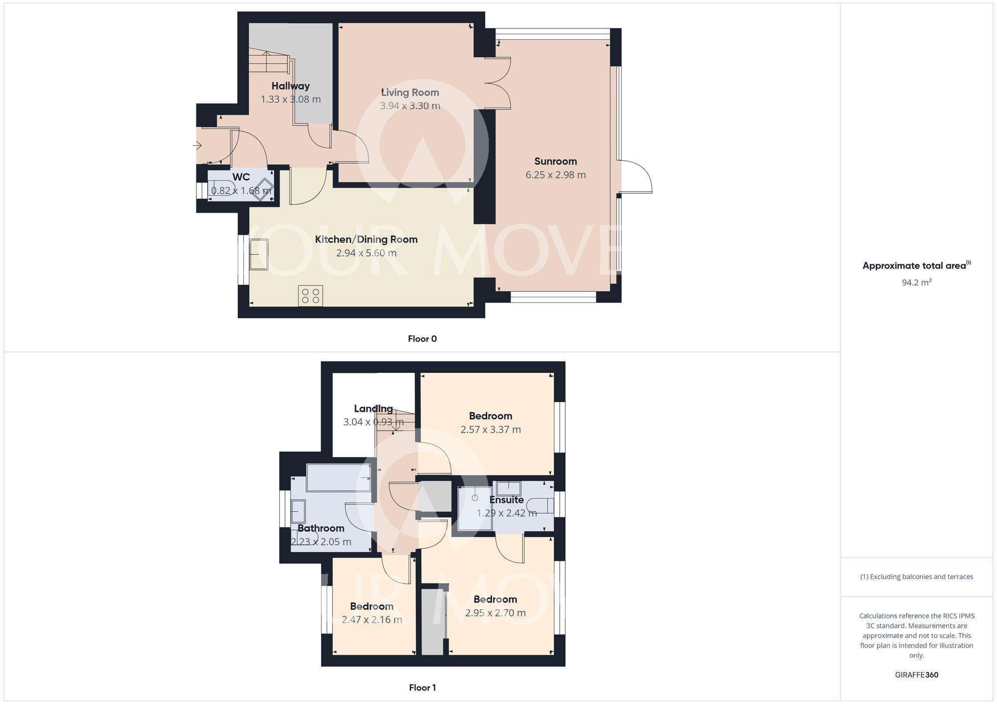 Floorplan of 3 bedroom Detached House for sale, Paddock Lane, Darlington, Durham, DL2