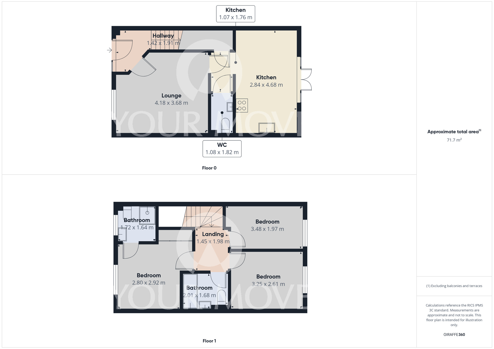 Floorplan of 3 bedroom End Terrace House for sale, Baldwin Lane, Darlington, Durham, DL1