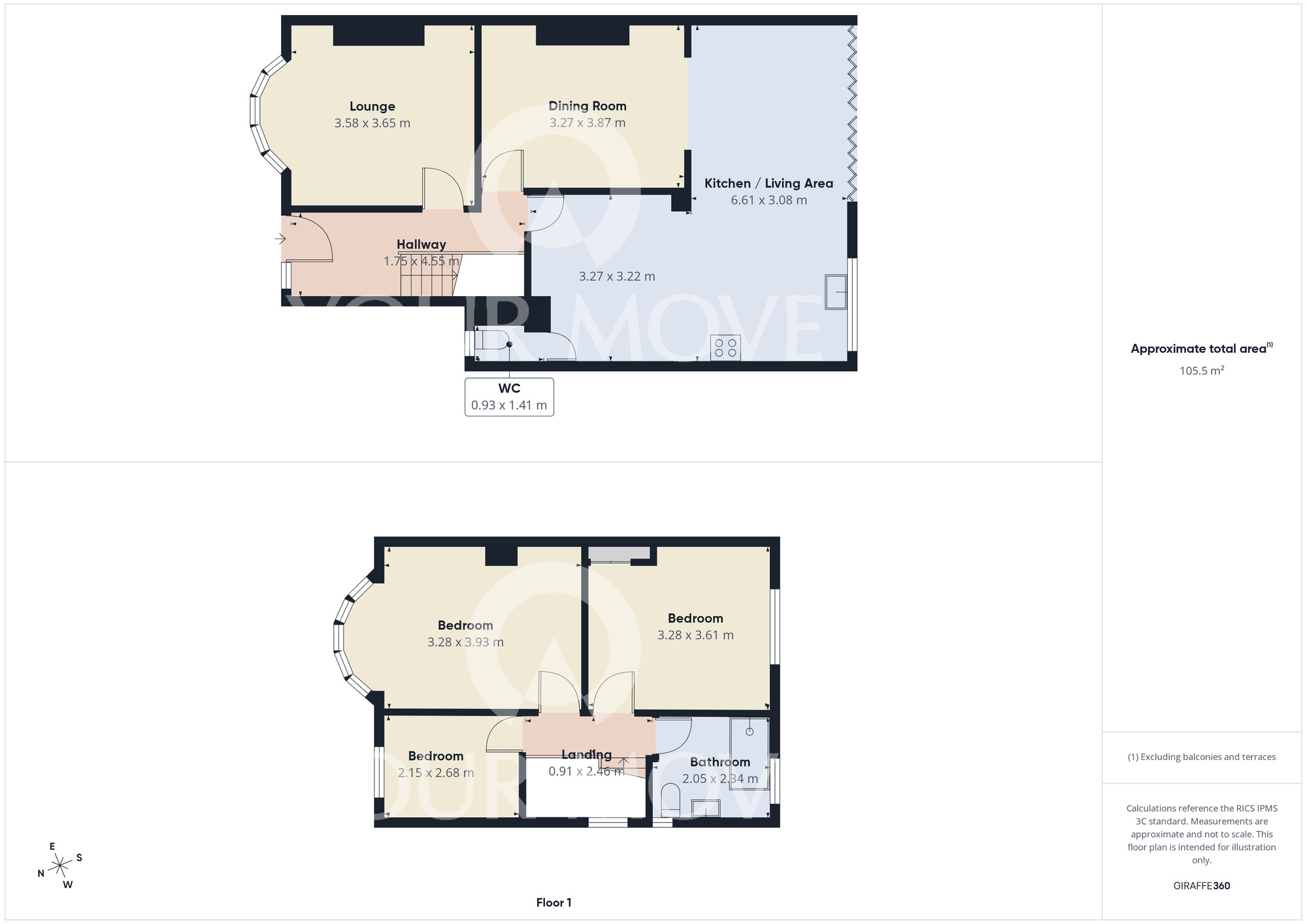 Floorplan of 3 bedroom Semi Detached House to rent, Salutation Road, Darlington, Durham, DL3