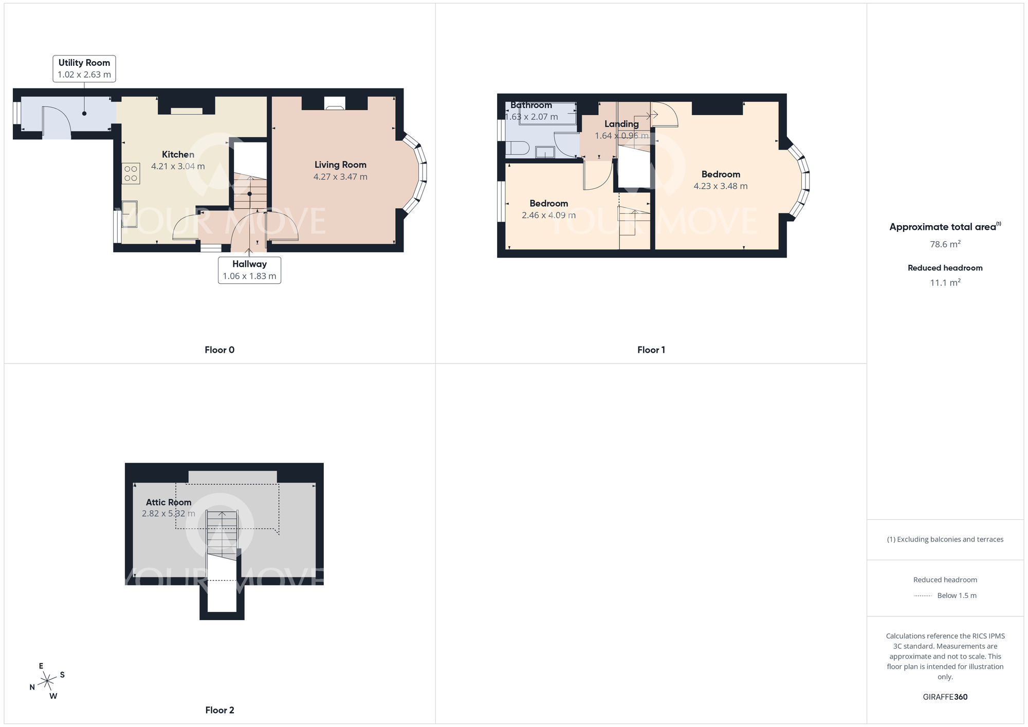 Floorplan of 2 bedroom Semi Detached House for sale, Yarm Road, Darlington, Durham, DL1