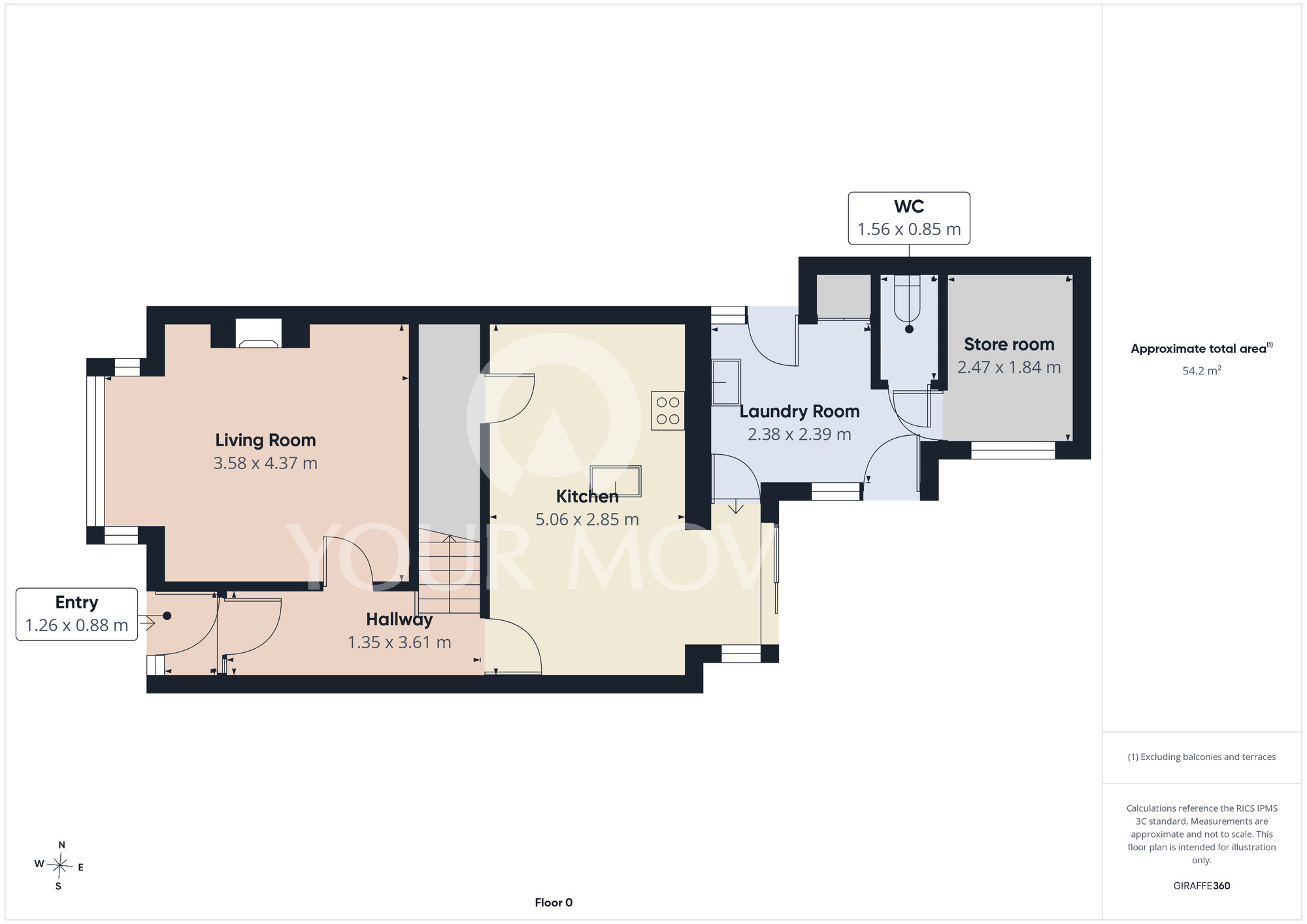 Floorplan of 3 bedroom Mid Terrace House for sale, St. Andrews Close, Aycliffe, Durham, DL5