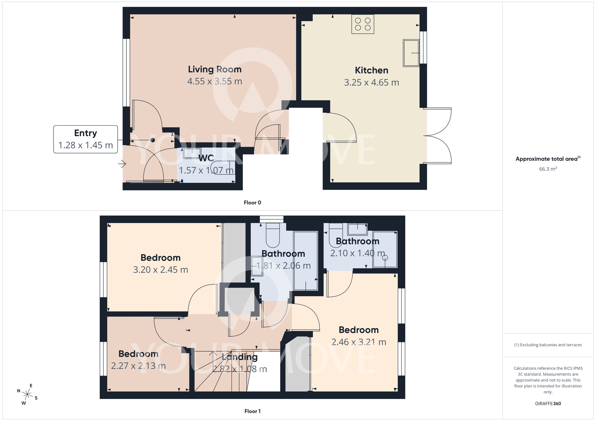 Floorplan of 3 bedroom Semi Detached House to rent, Walter Scott Avenue, Darlington, Durham, DL2