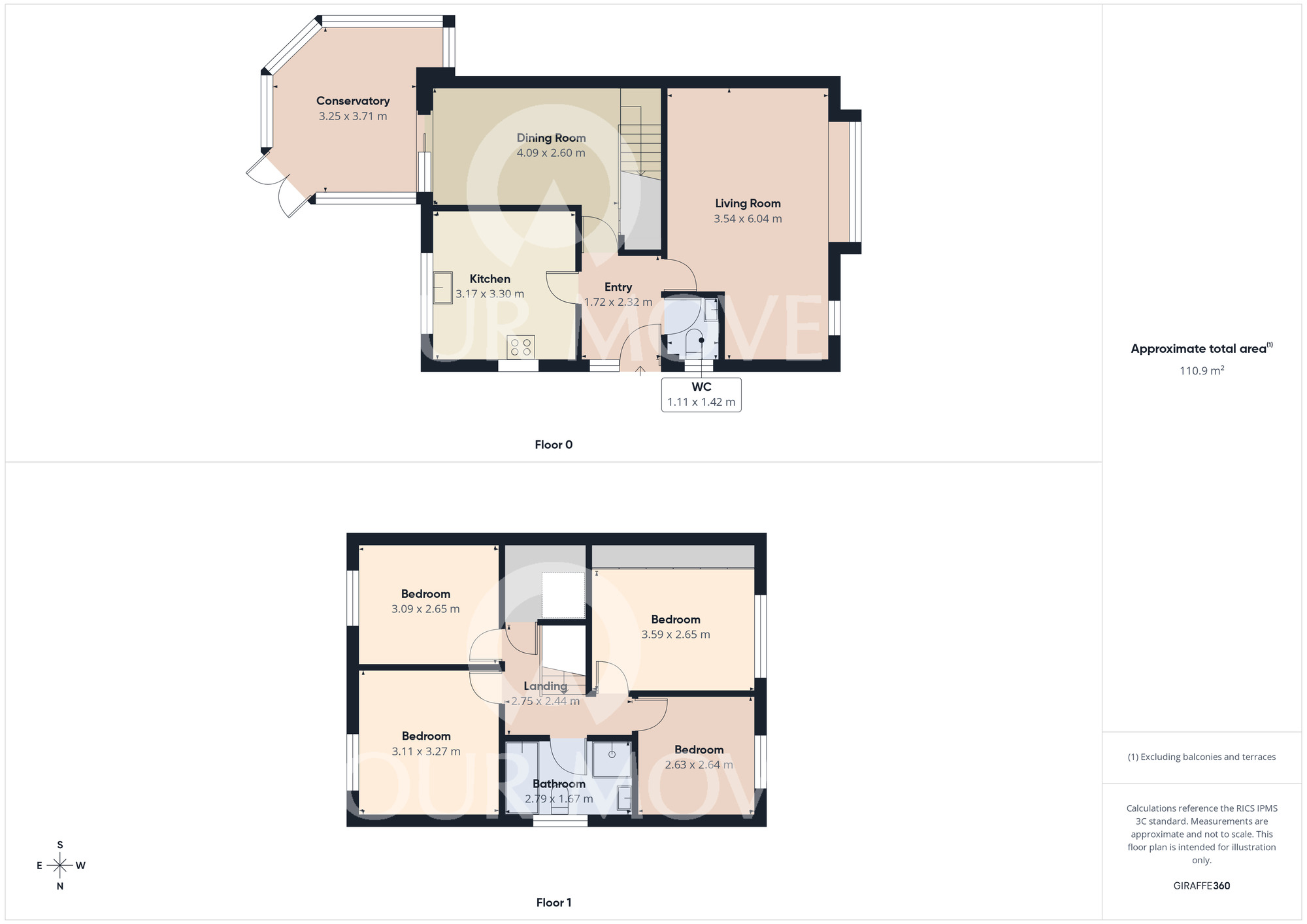 Floorplan of 4 bedroom Detached House for sale, Tollgate Garth, Darlington, Durham, DL1