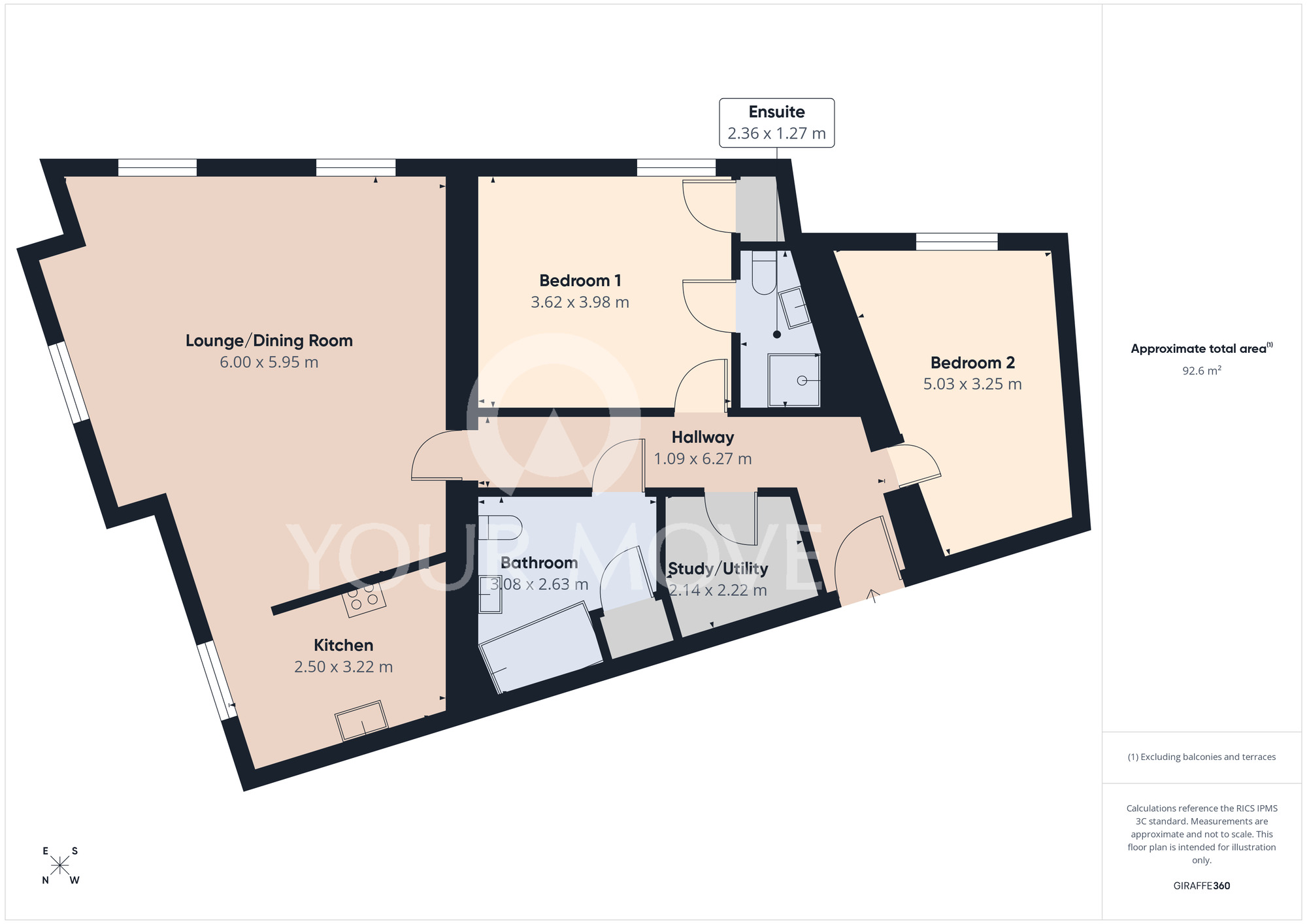 Floorplan of 2 bedroom Flat for sale, Victoria Road, Darlington, Durham, DL1