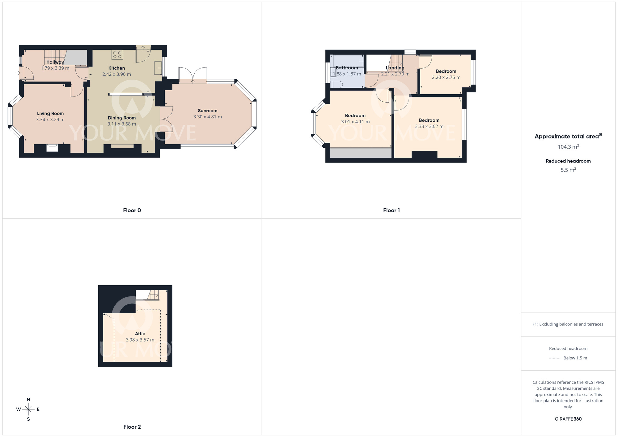 Floorplan of 4 bedroom Semi Detached House for sale, Park Lane, Darlington, Durham, DL1