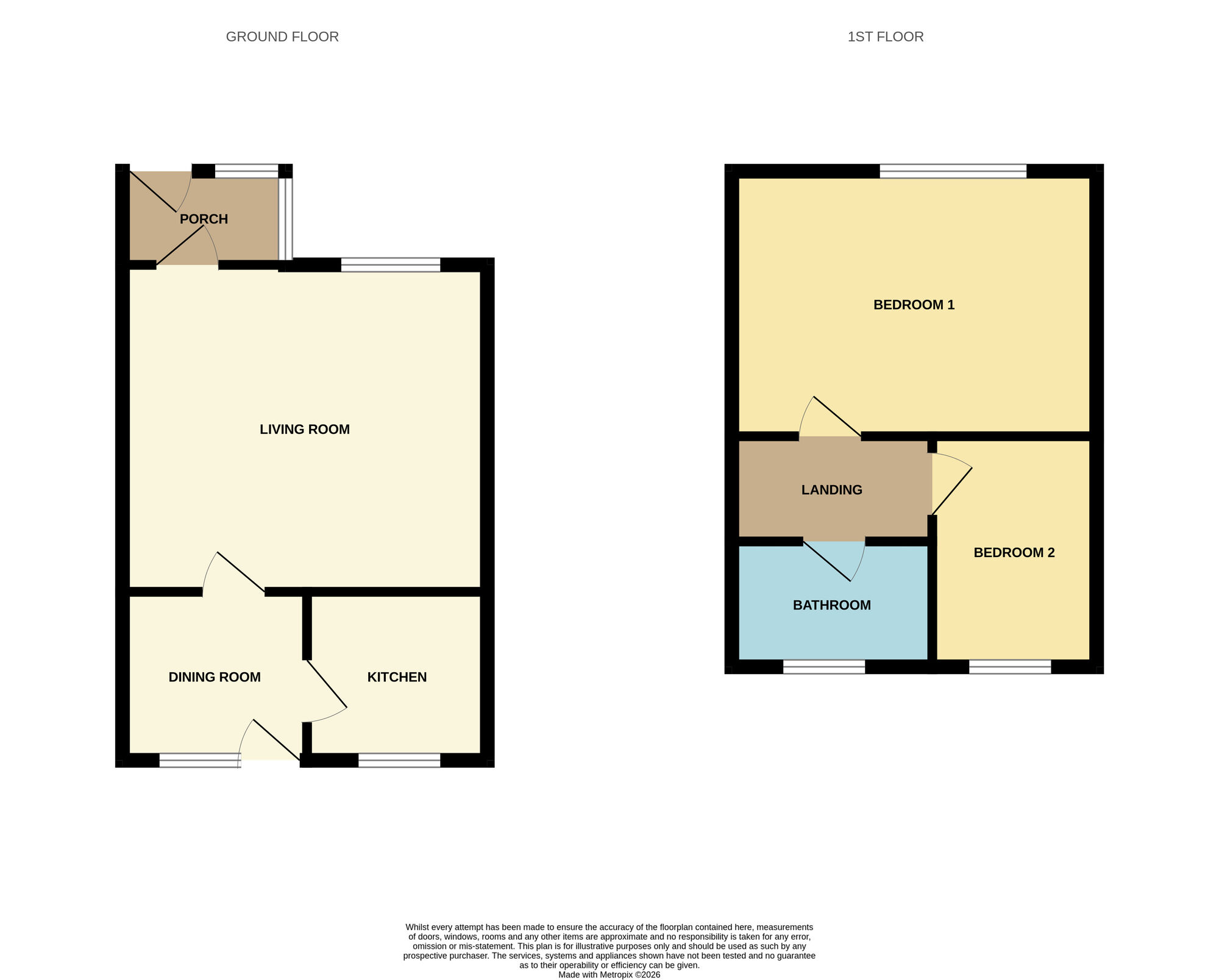 Floorplan of 2 bedroom Mid Terrace House for sale, Albatross Way, Darlington, Durham, DL1