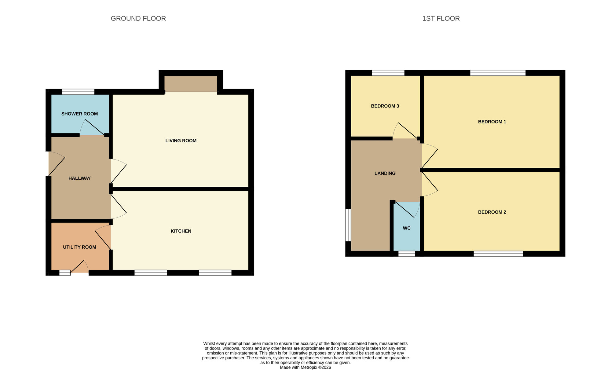 Floorplan of 3 bedroom Semi Detached House for sale, Whitby Way, Darlington, Durham, DL3