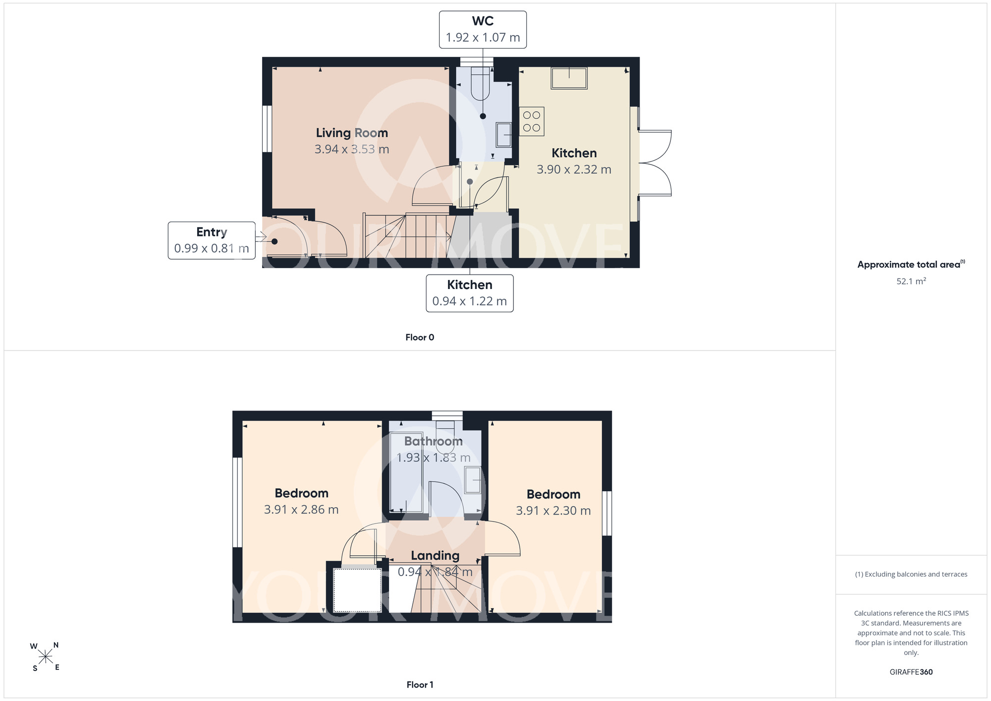 Floorplan of 2 bedroom Semi Detached House for sale, Browdie Road, Darlington, Durham, DL2
