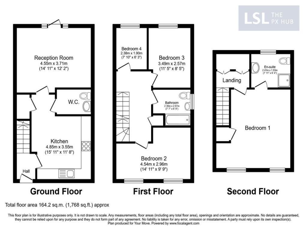 Floorplan of 4 bedroom Semi Detached House for sale, Haydock Drive, Darlington, Durham, DL1
