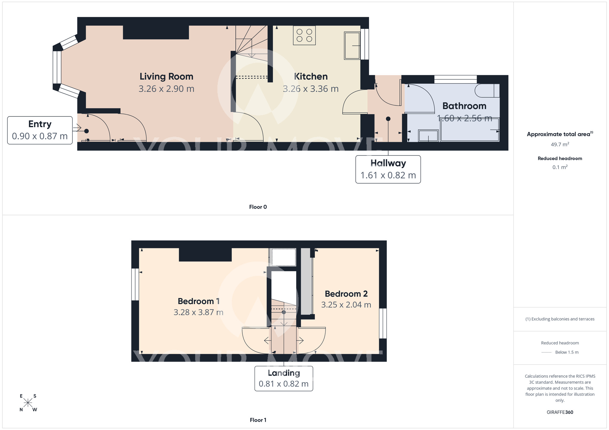 Floorplan of 2 bedroom Mid Terrace House for sale, Lansdowne Street, Darlington, Durham, DL3
