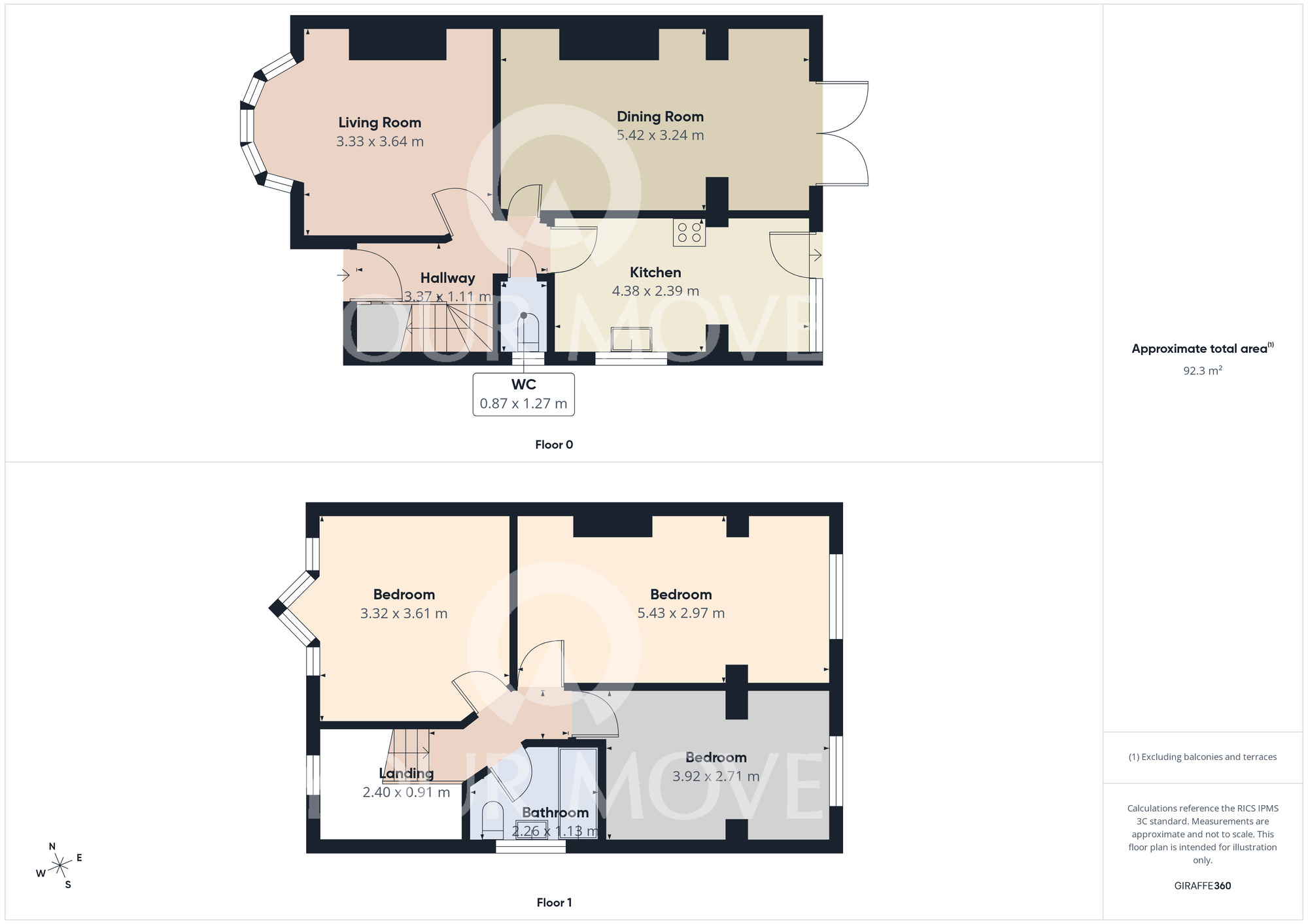Floorplan of 3 bedroom Semi Detached House for sale, Welbeck Avenue, Darlington, Durham, DL1