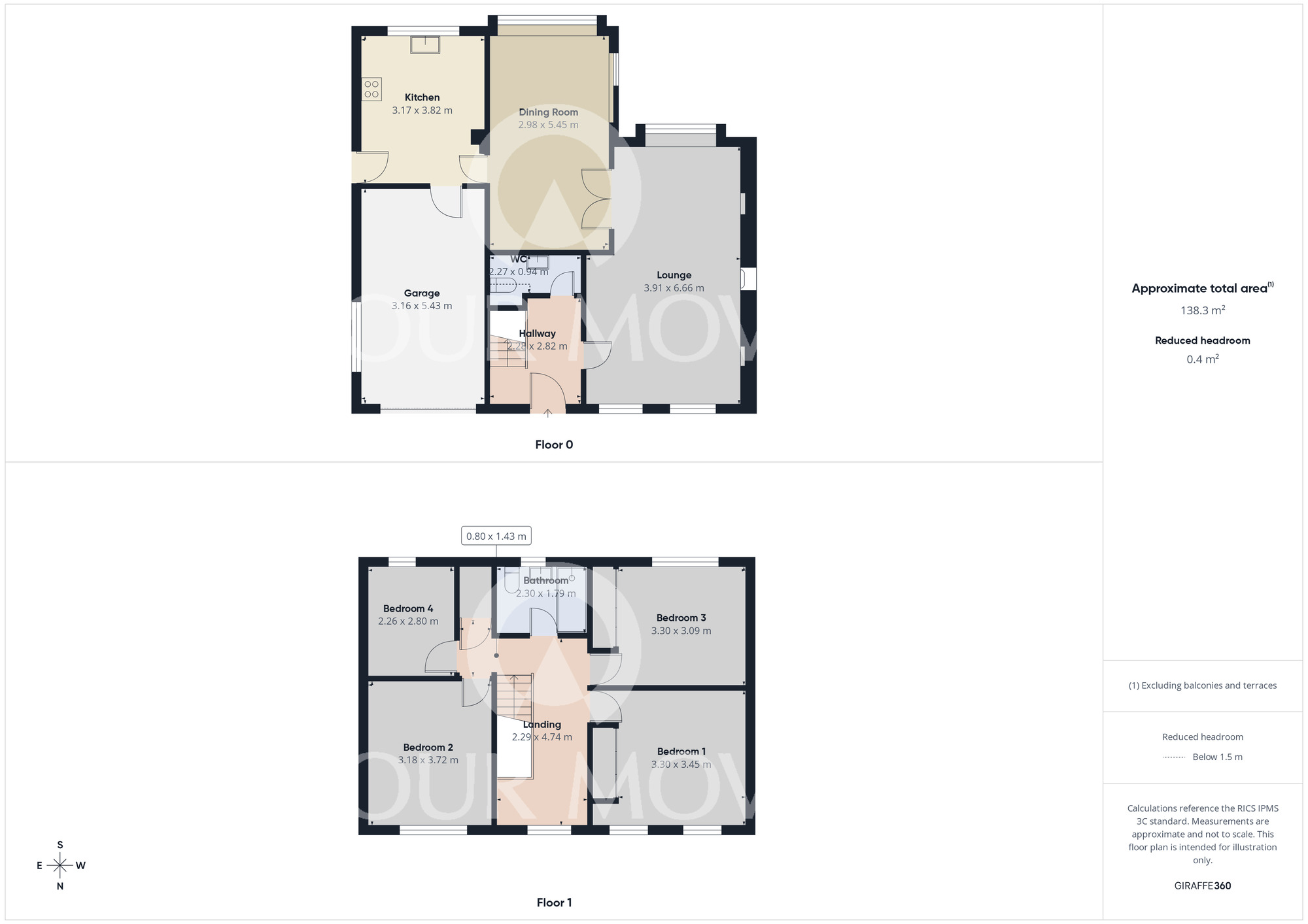 Floorplan of 4 bedroom Detached House for sale, Lees Lane, Northallerton, North Yorkshire, DL7